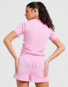 JUICY COUTURE Diamante Heart Logo Shorts