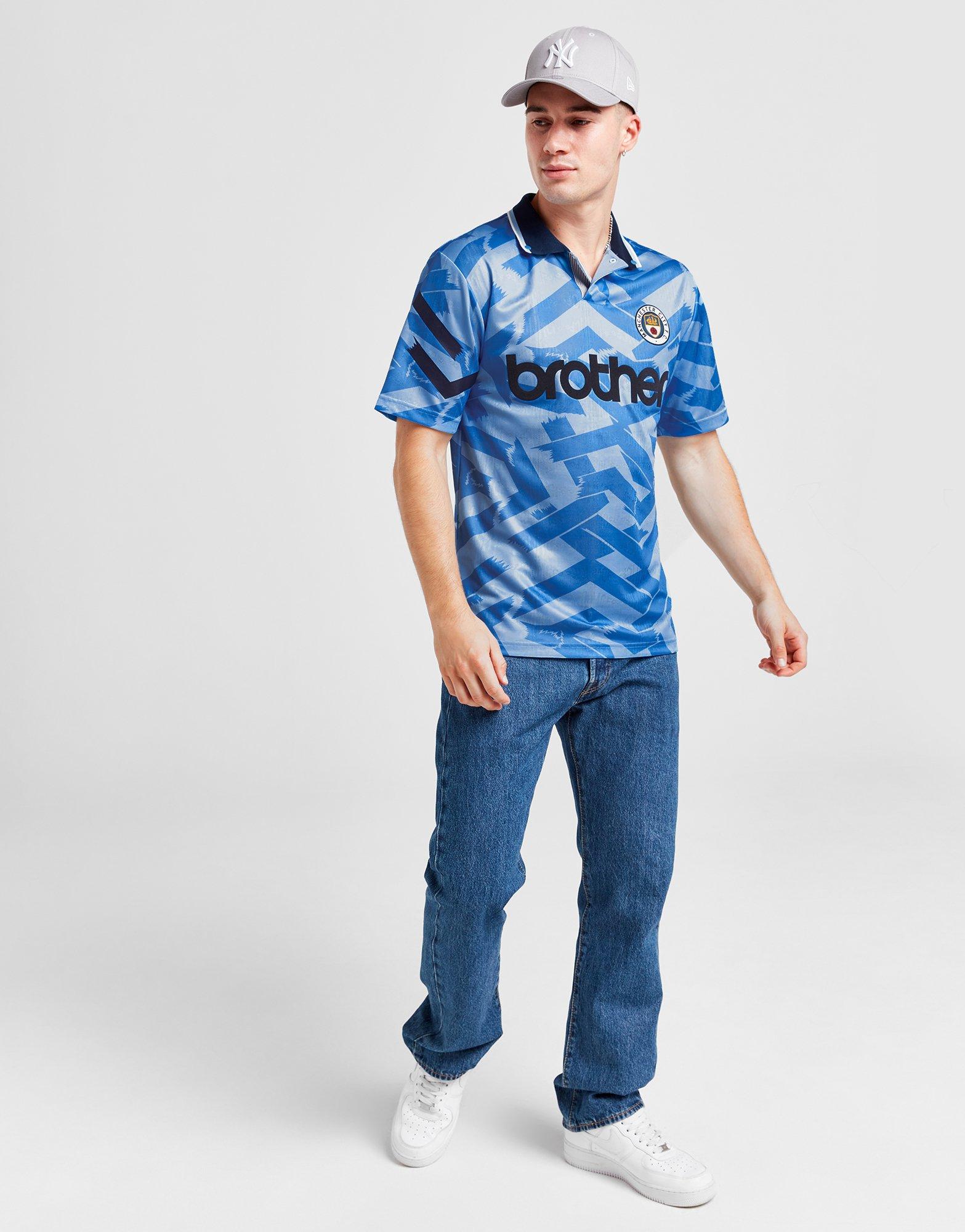 Score Draw Manchester City FC \'92 Home Retro Trikot Herren Score Draw Manchester City FC \'92 Home Retro Trikot Herren