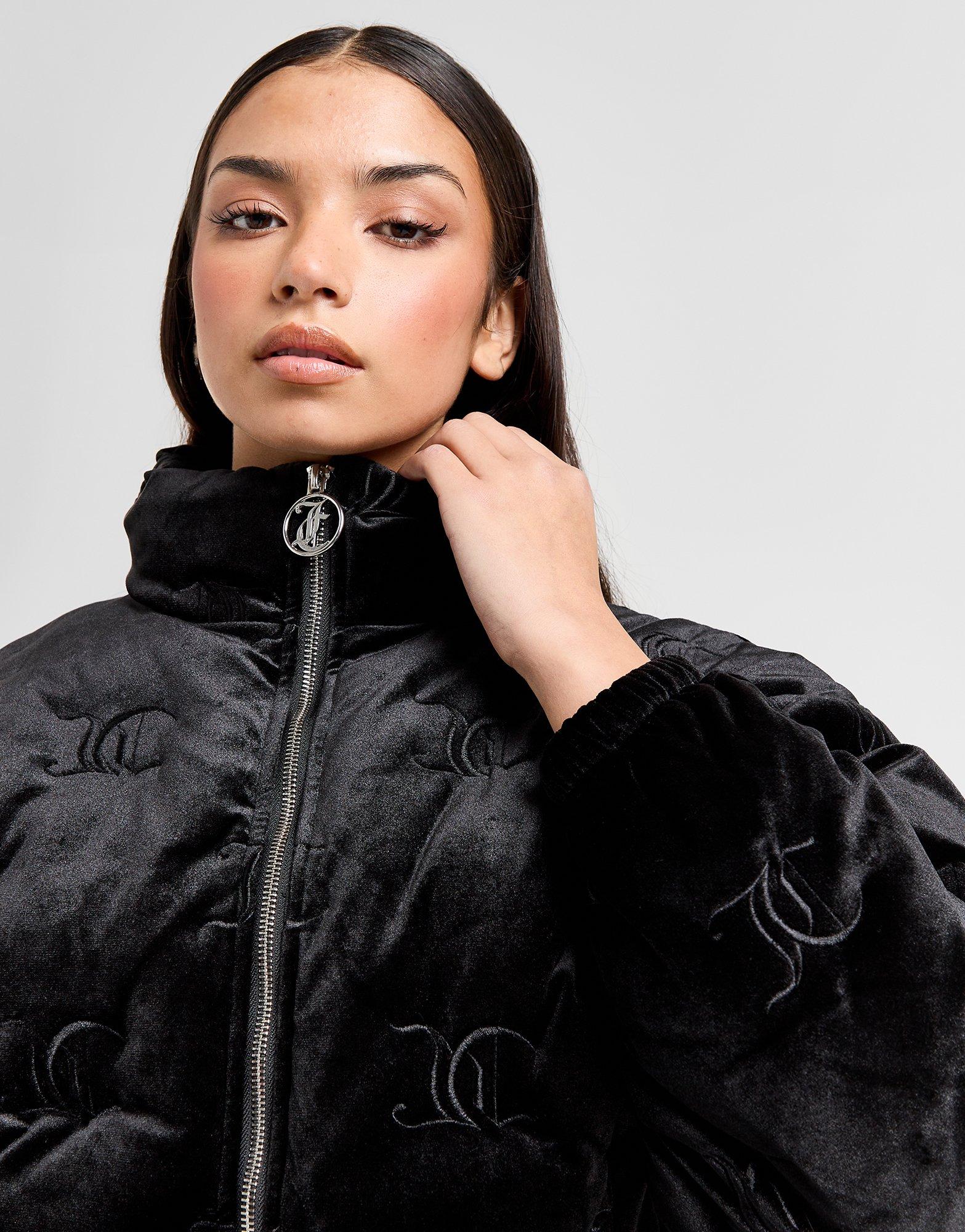 JUICY COUTURE All-Over-Print Velours Padded Jacke