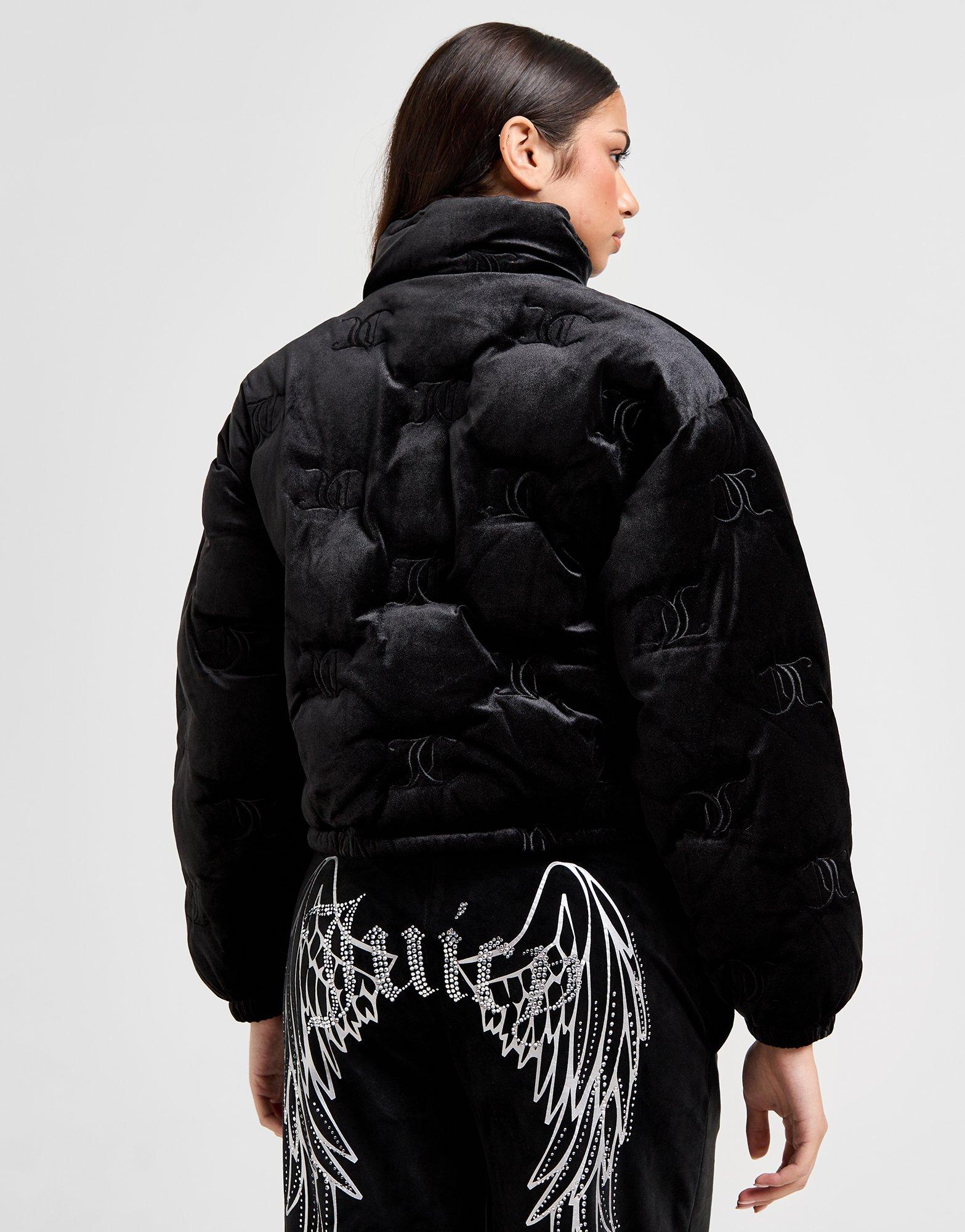 JUICY COUTURE All-Over-Print Velours Padded Jacke