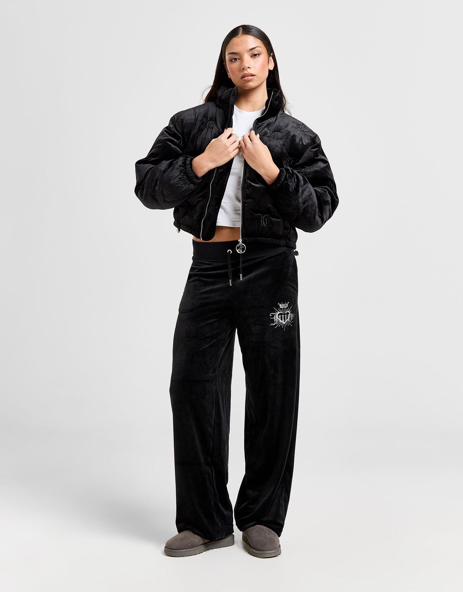 JUICY COUTURE All-Over-Print Velours Padded Jacke