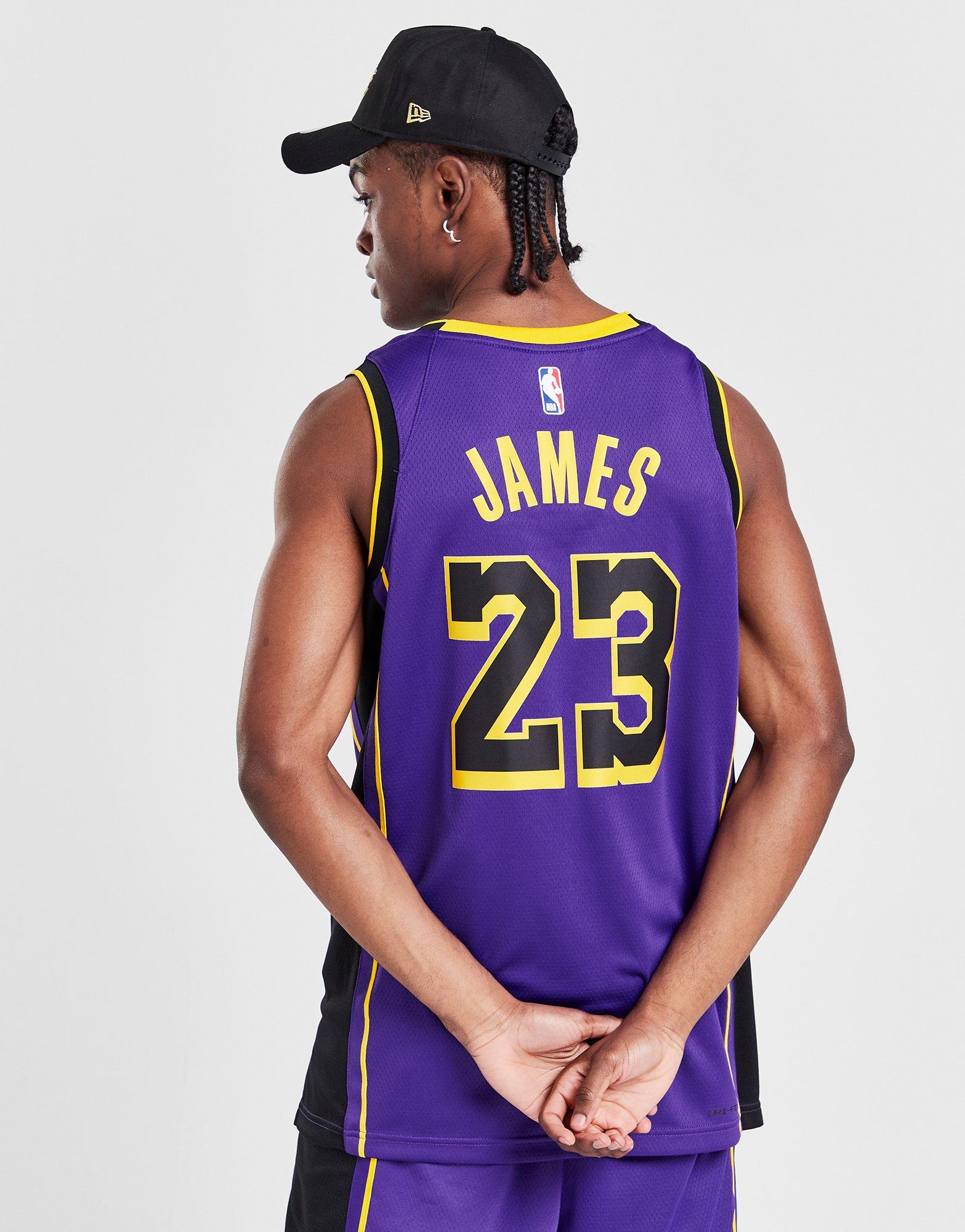Jordan NBA LA Lakers James #23 Swingman Jersey