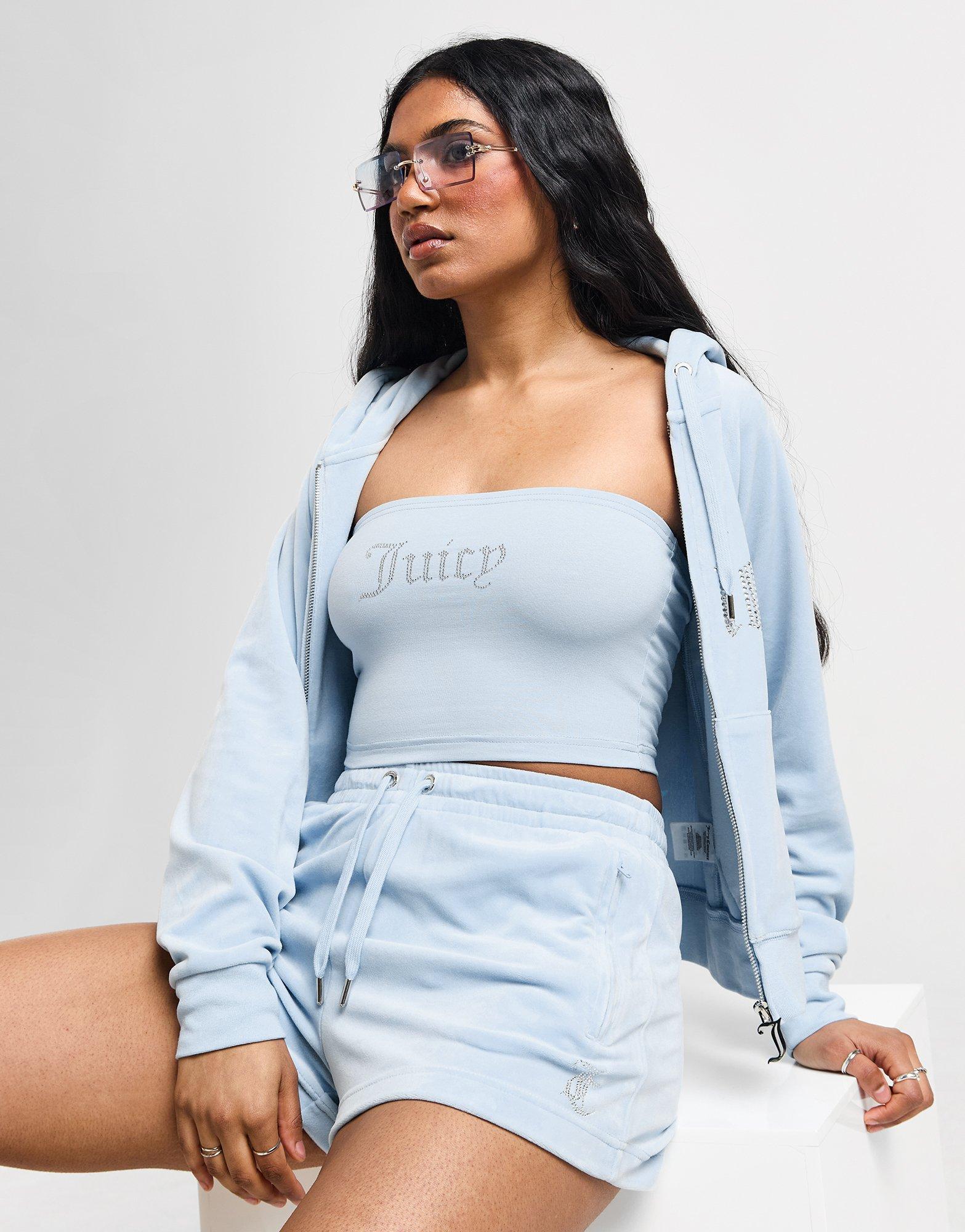 JUICY COUTURE Diamante Logo Bandeau Top