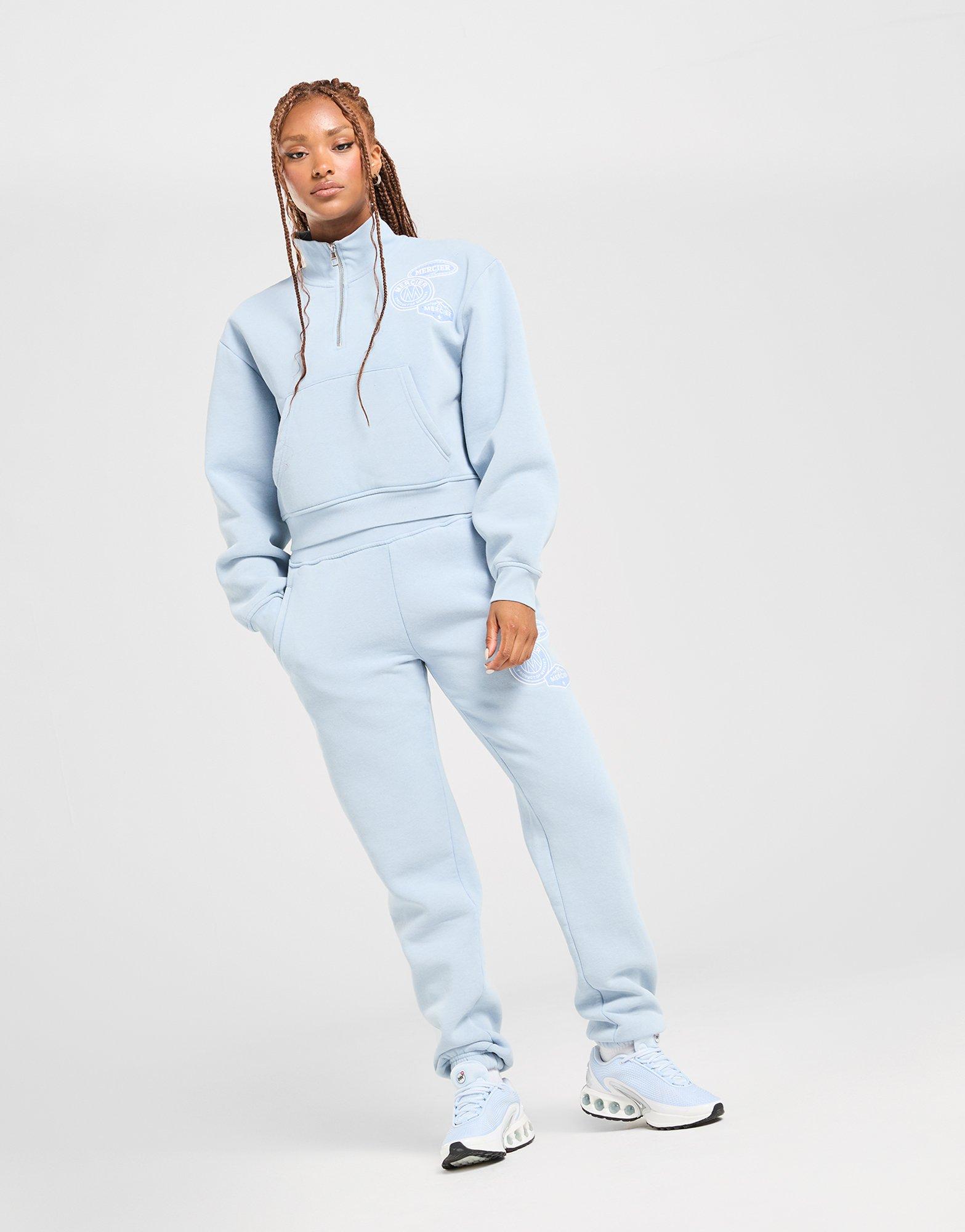 MERCIER OG Badge Washed Sweatshirt mit Viertelreißverschluss