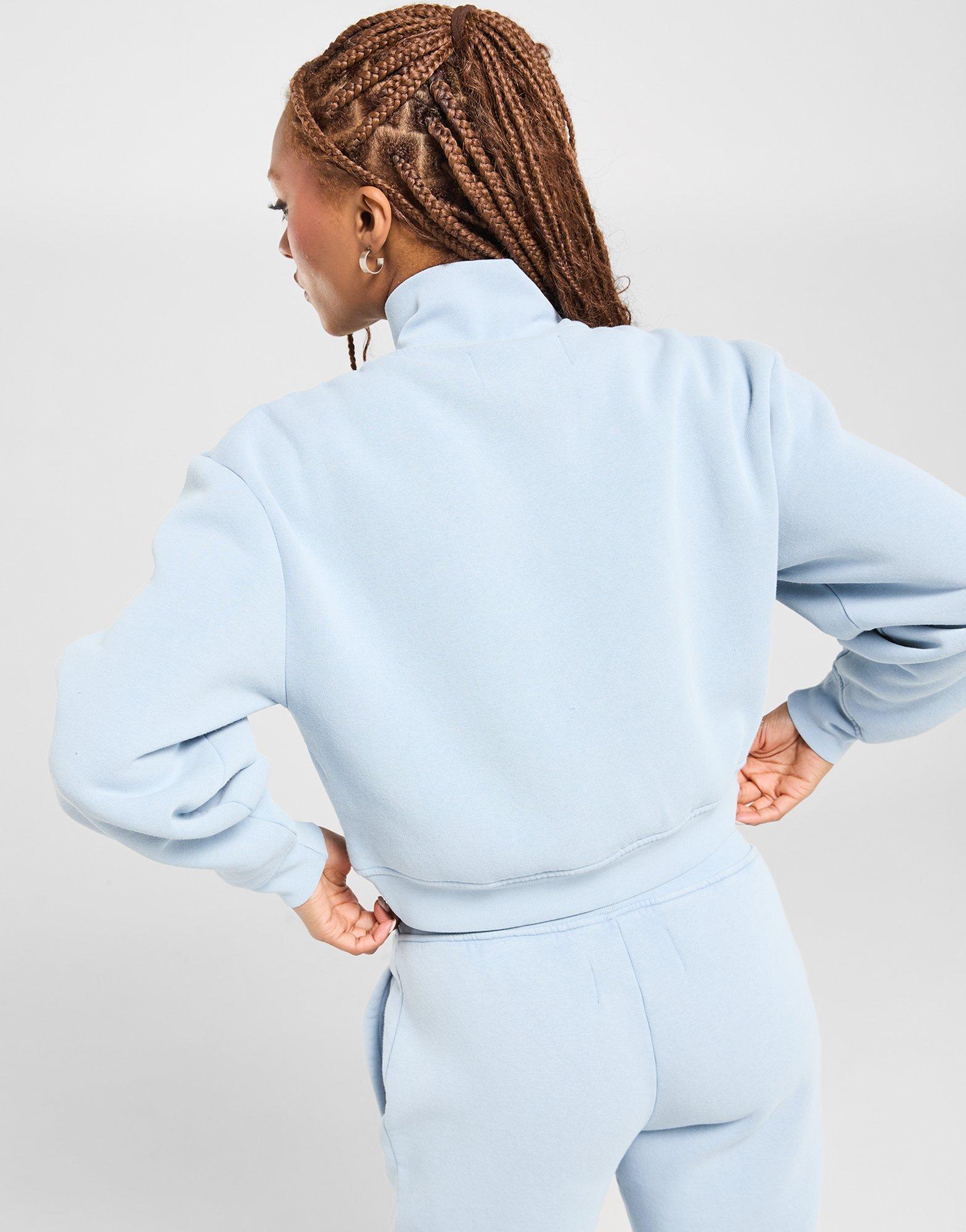 MERCIER OG Badge Washed Sweatshirt mit Viertelreißverschluss