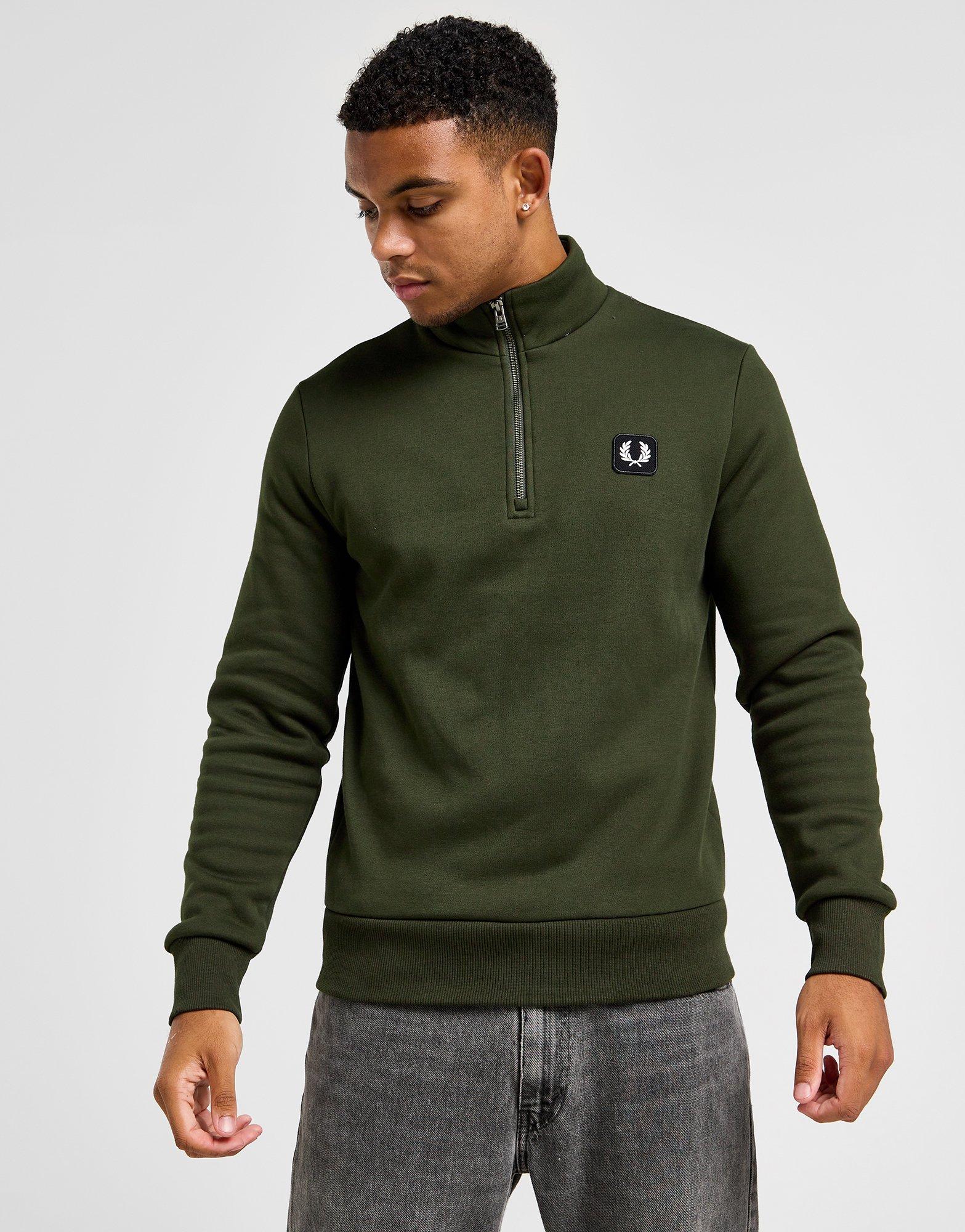 Fred Perry Badge Half Zip Sweatshirt