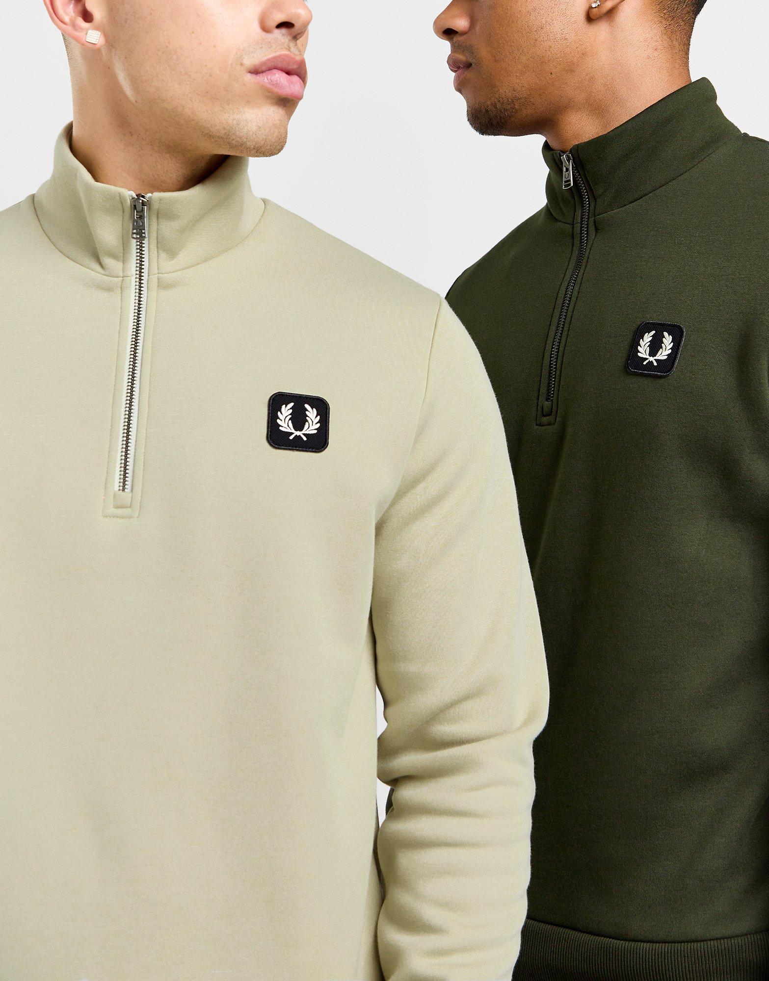 Fred Perry Badge Half Zip Sweatshirt