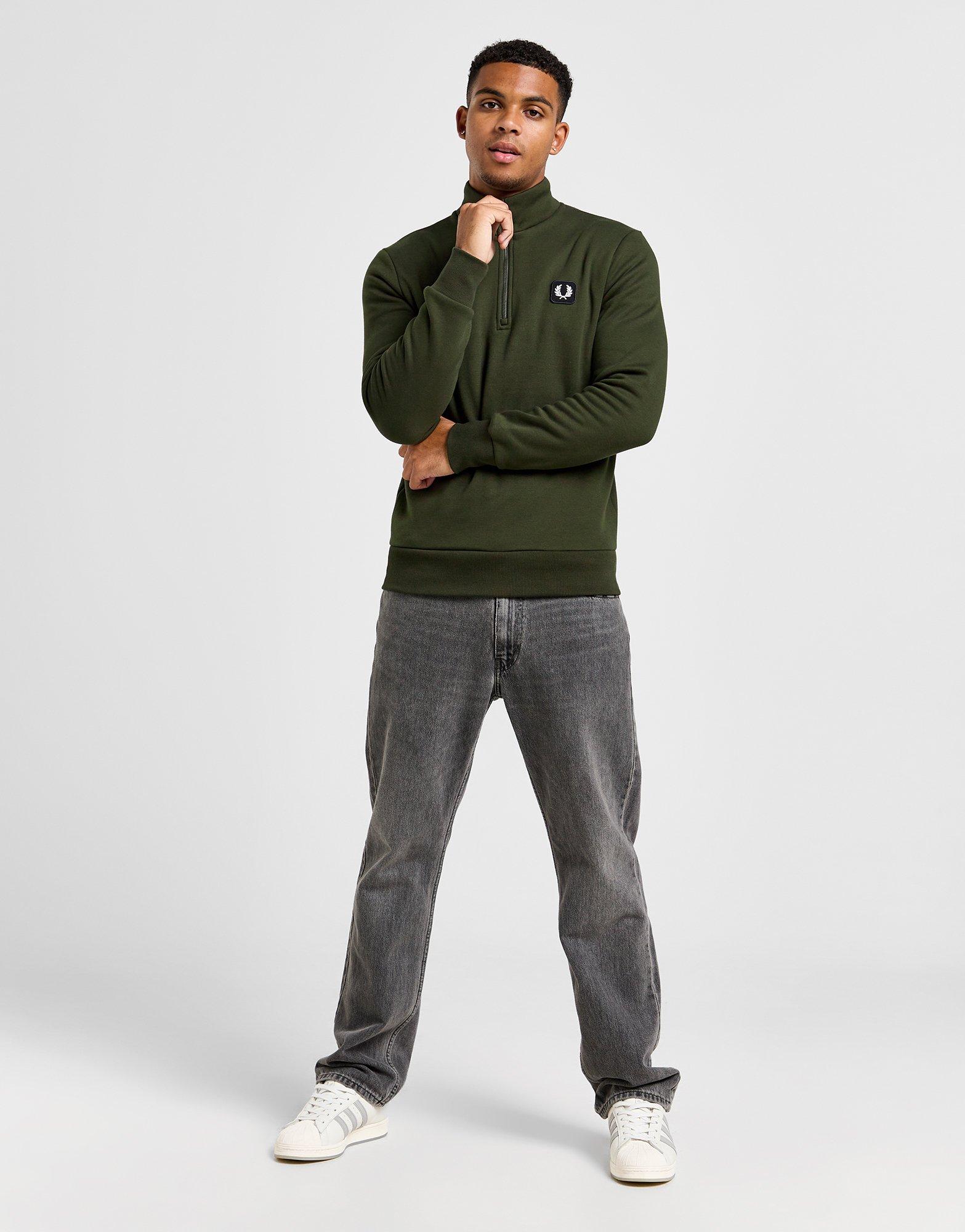 Fred Perry Badge Half Zip Sweatshirt