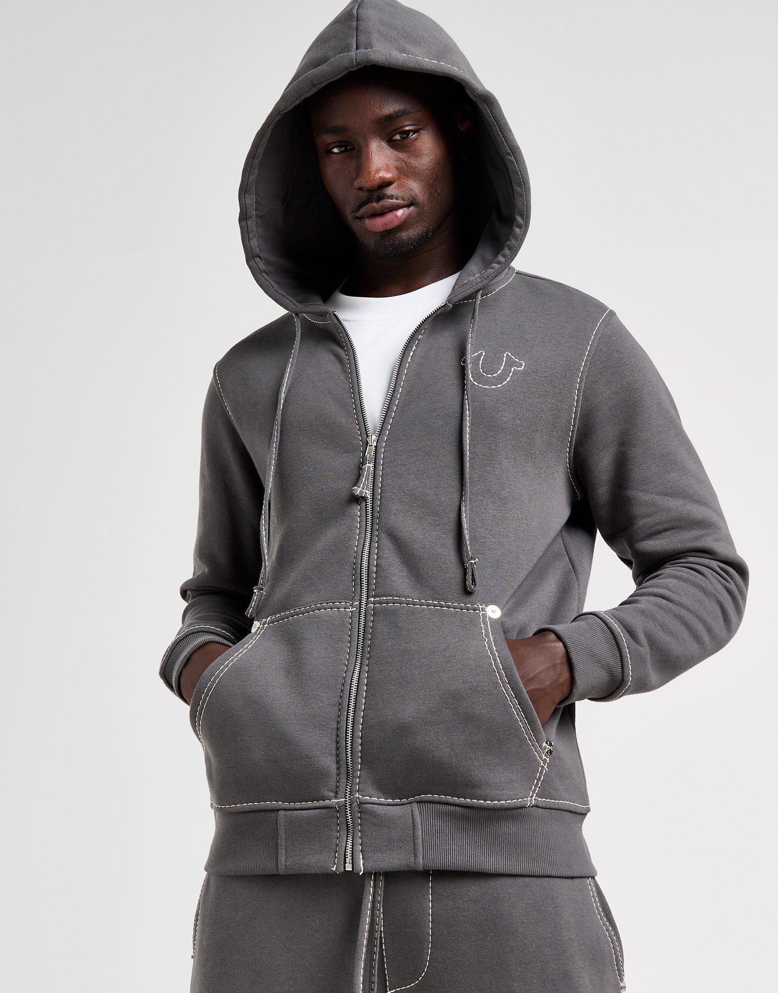 True Religion Big T Zip Through Hoodie