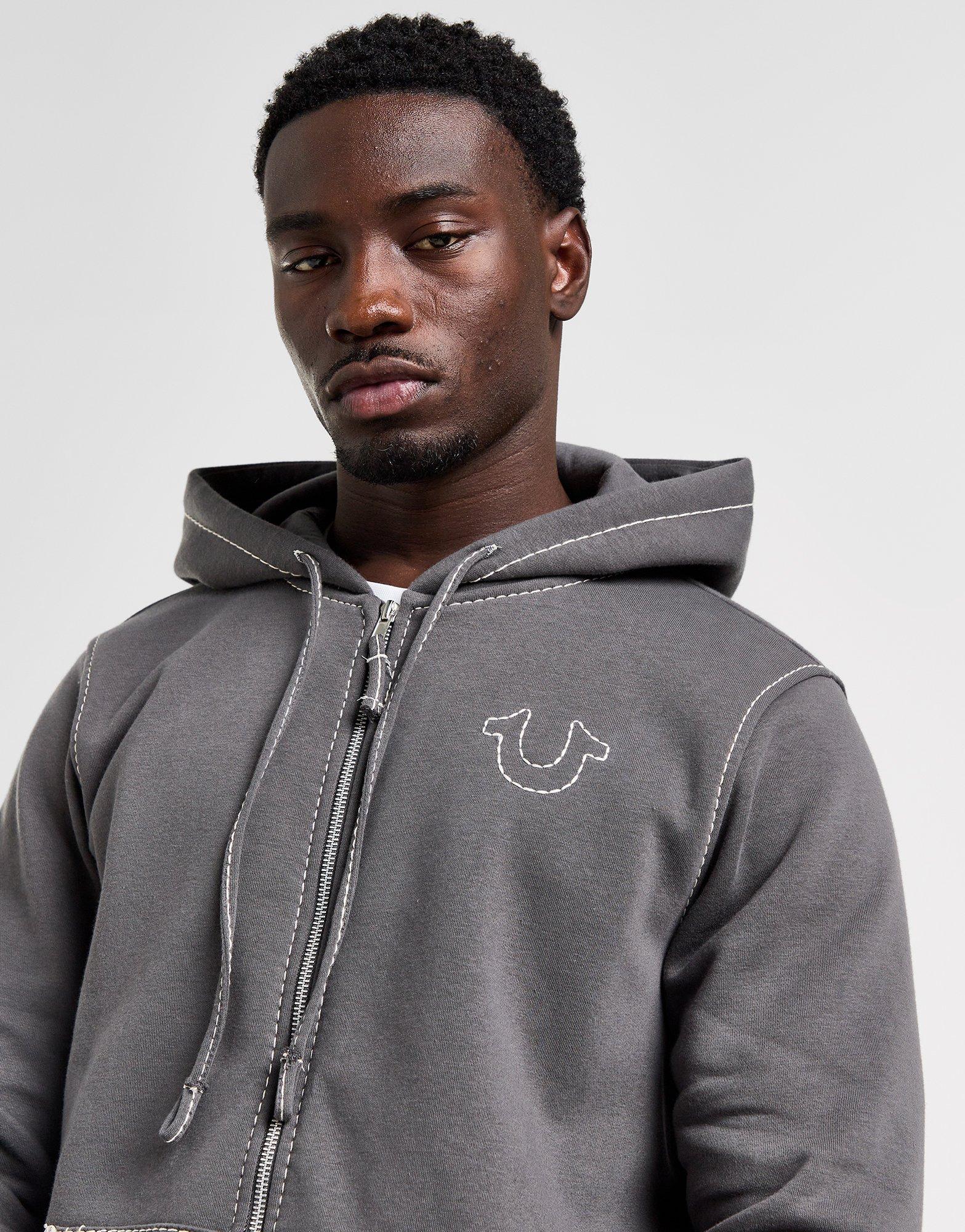 True Religion Big T Zip Through Hoodie