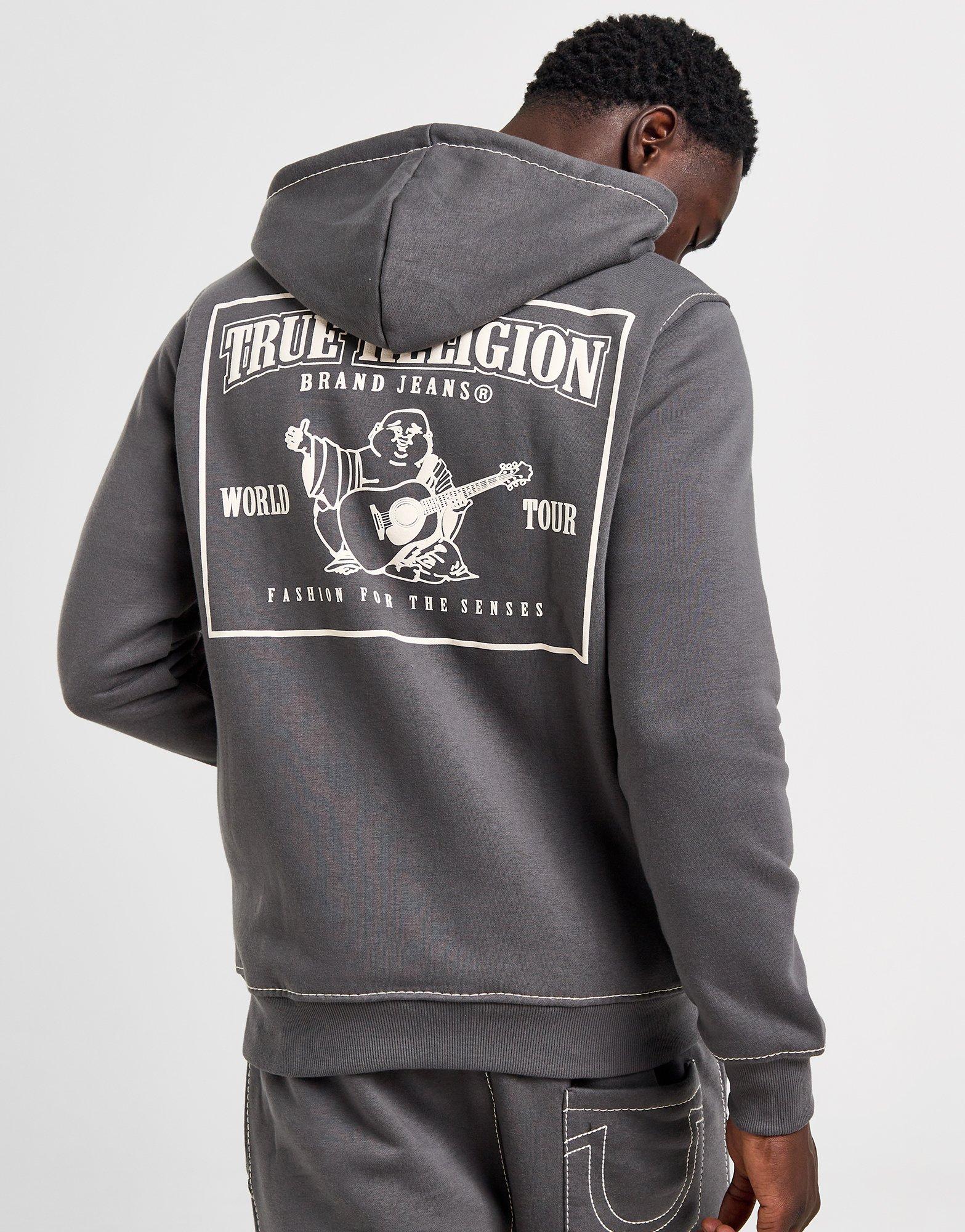 True Religion Big T Zip Through Hoodie