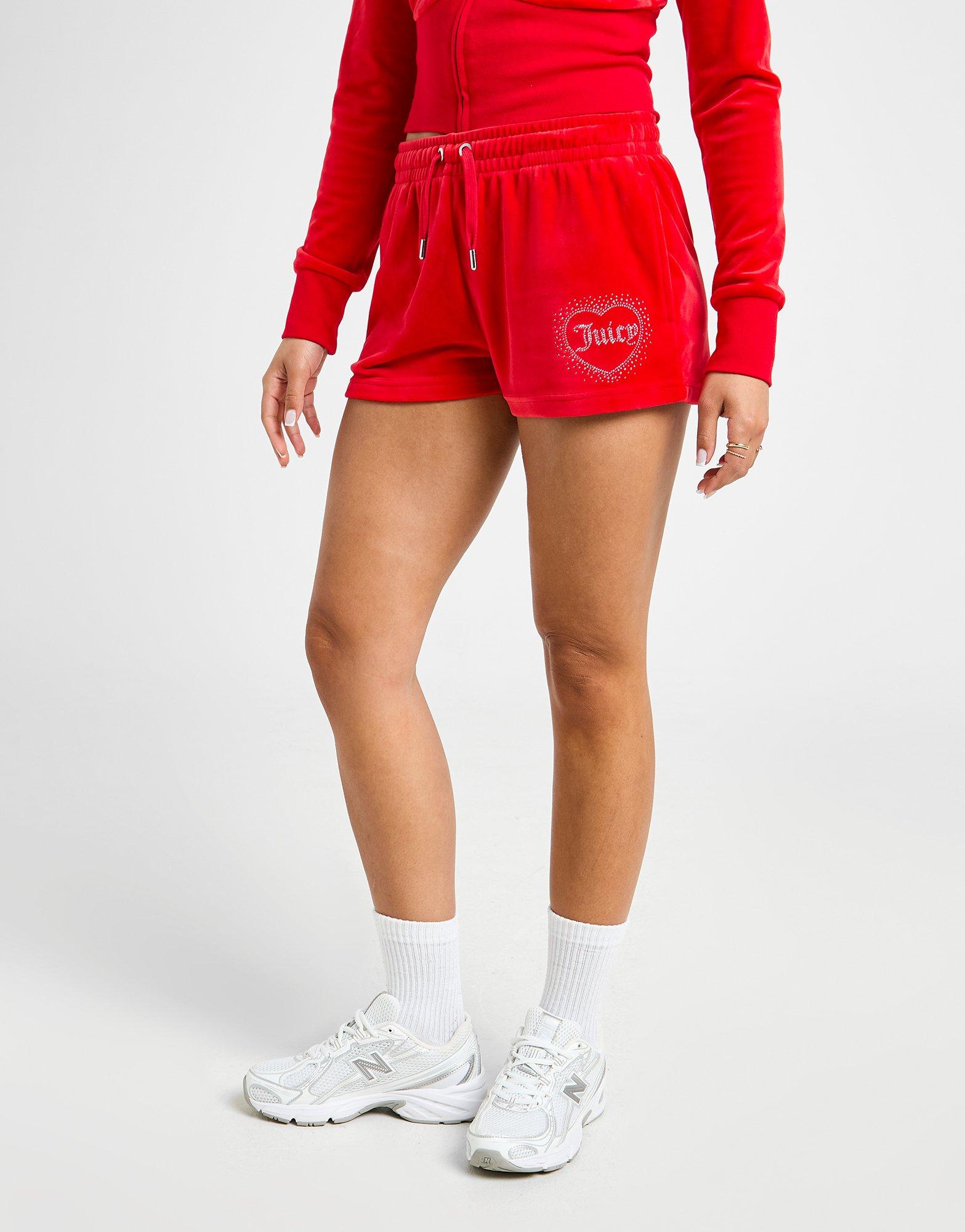 JUICY COUTURE Diamante Heart Logo Shorts