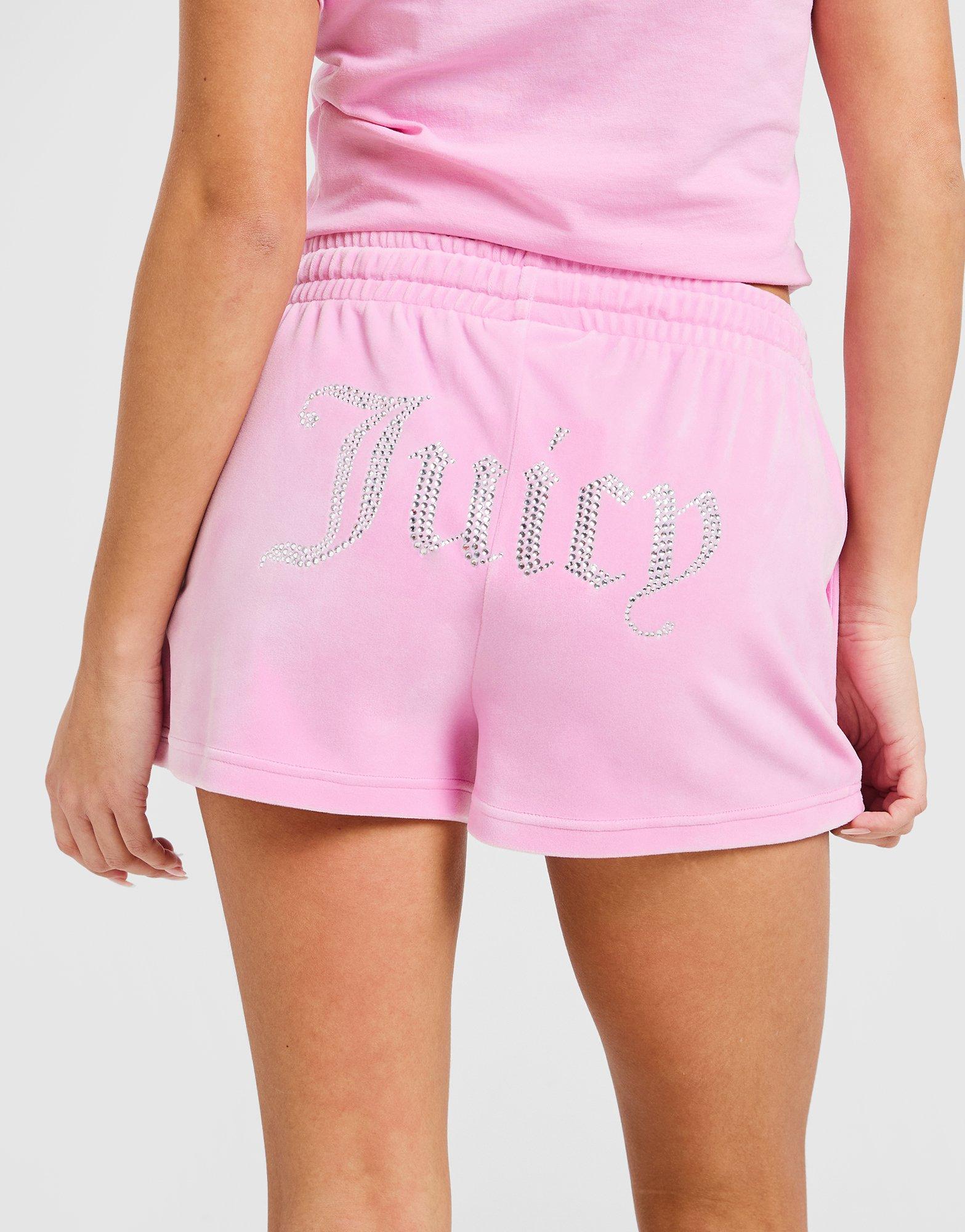 JUICY COUTURE Diamante Heart Logo Shorts