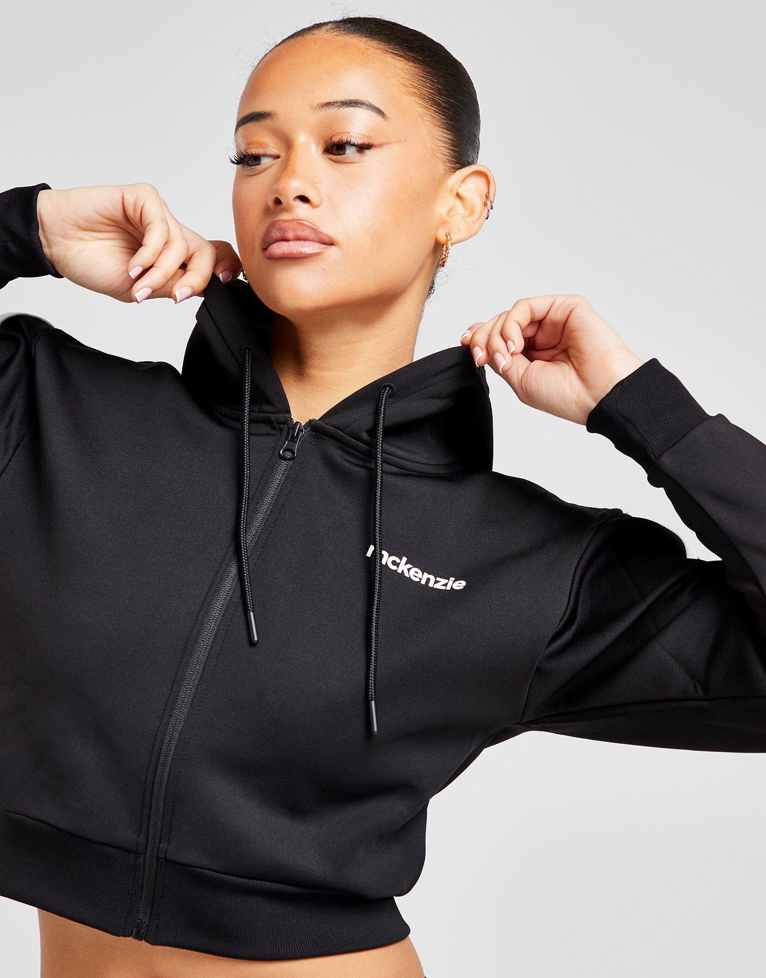 McKenzie Poly Crop Full Zip Hoodie