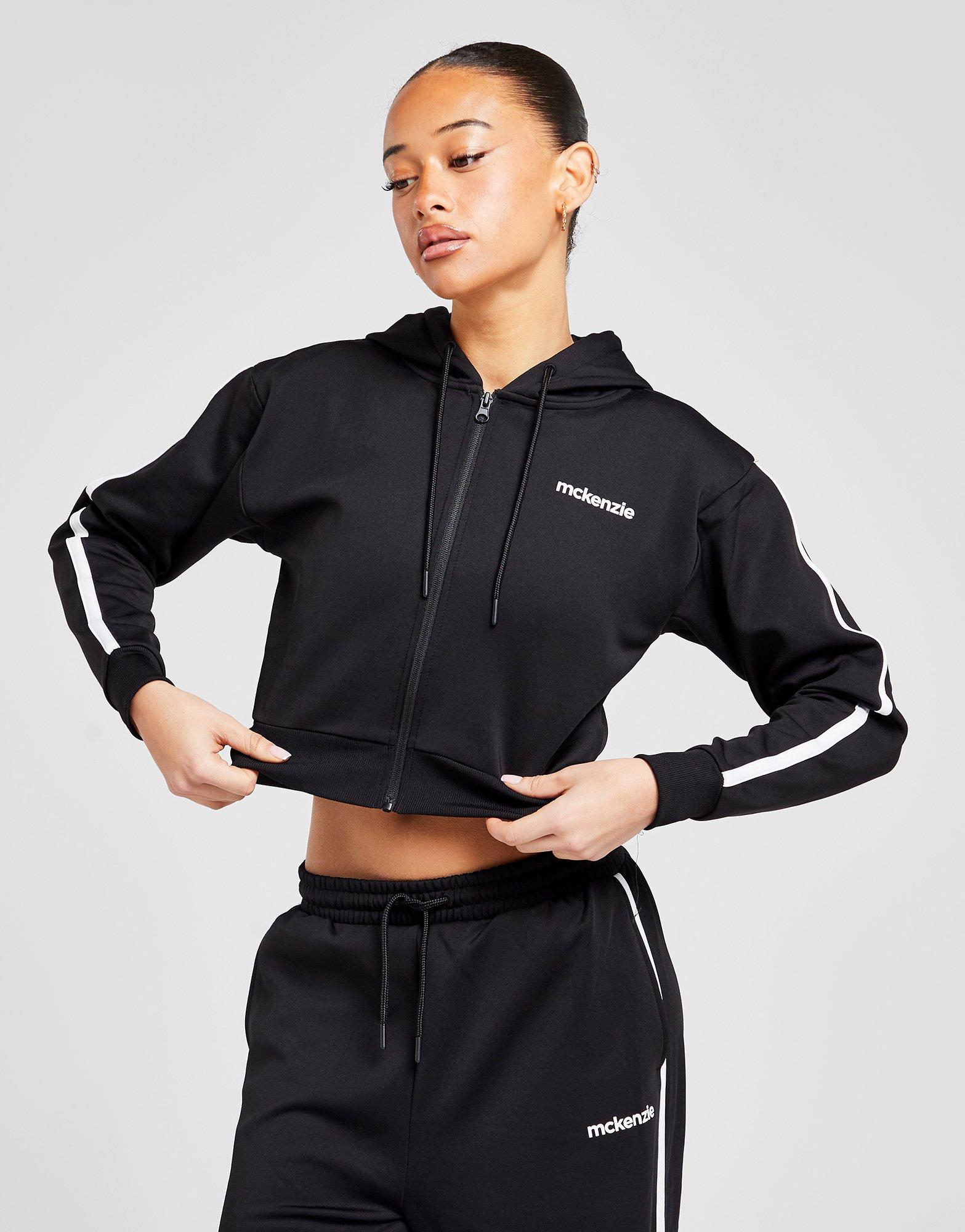 McKenzie Poly Crop Full Zip Hoodie