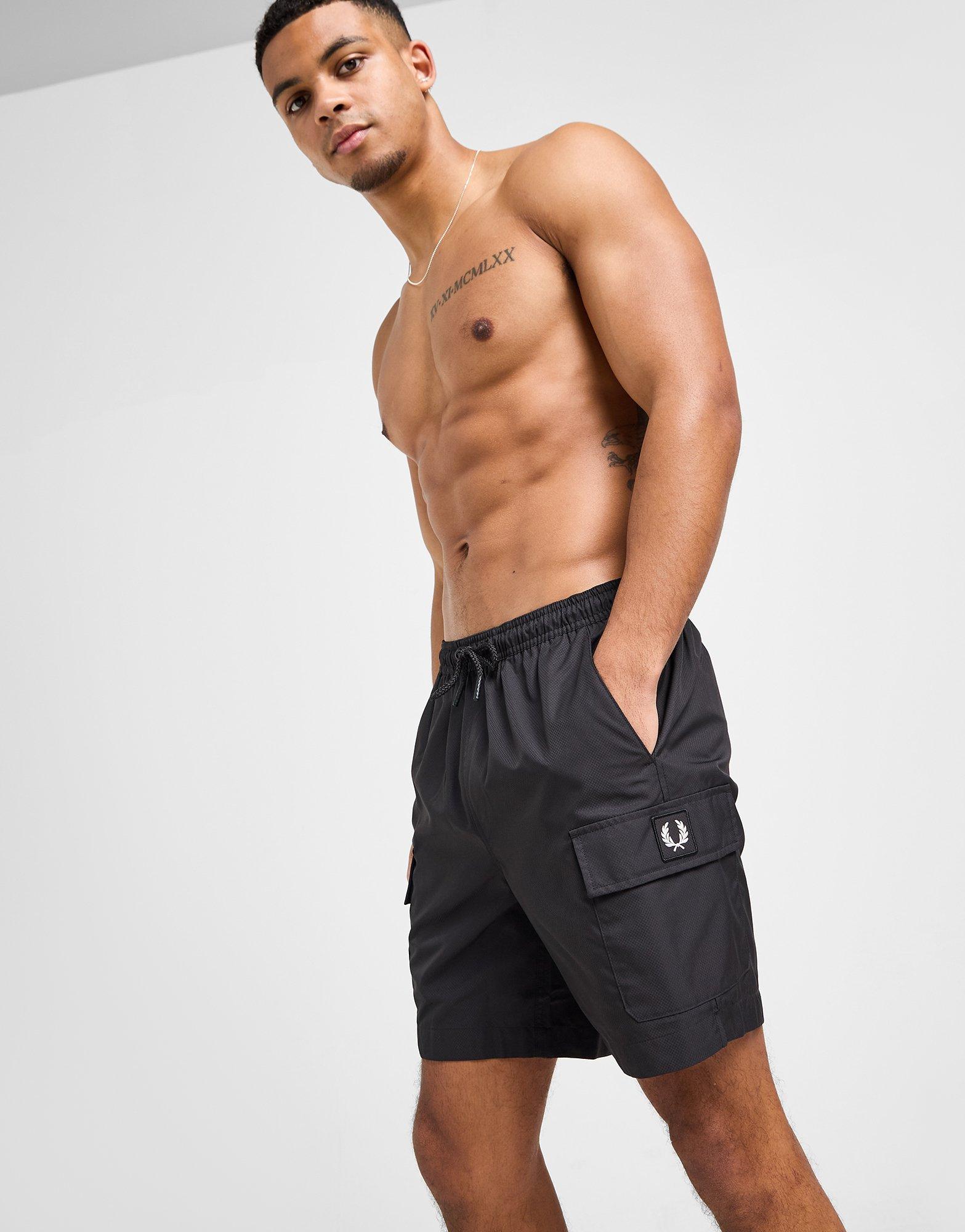 Fred Perry Badge Cargo Swim Shorts