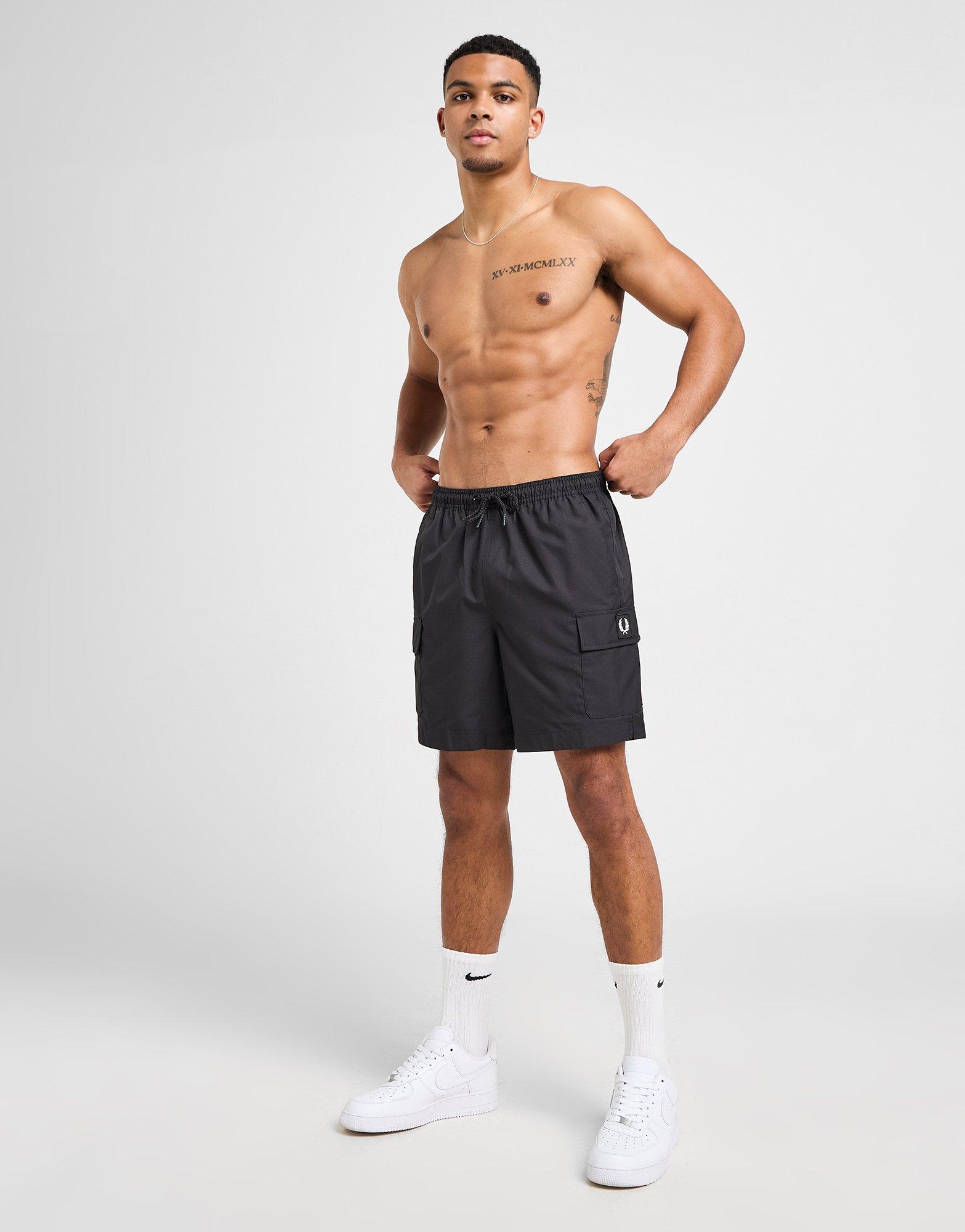 Fred Perry Badge Cargo Swim Shorts