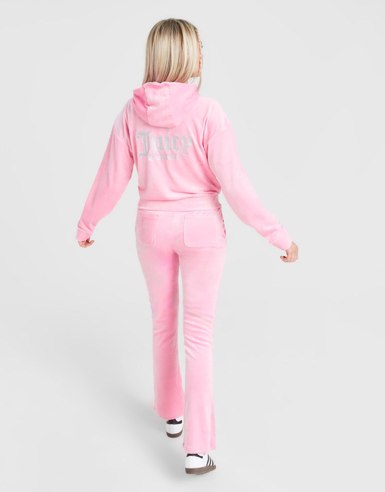 JUICY COUTURE Girls\' Crop Full Zip Flare Tracksuit Junior