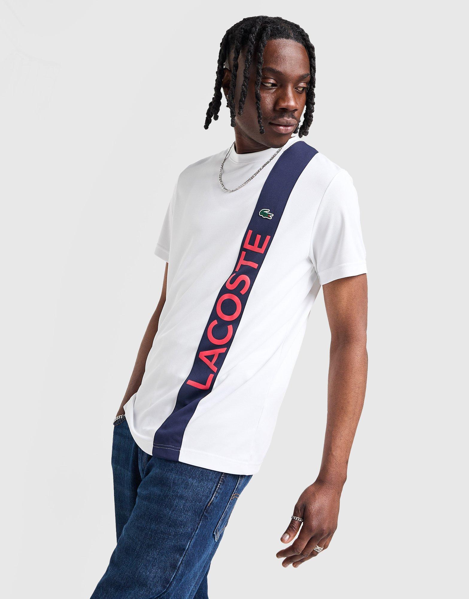 Lacoste Vertical Colour Block Wordmark T-Shirt