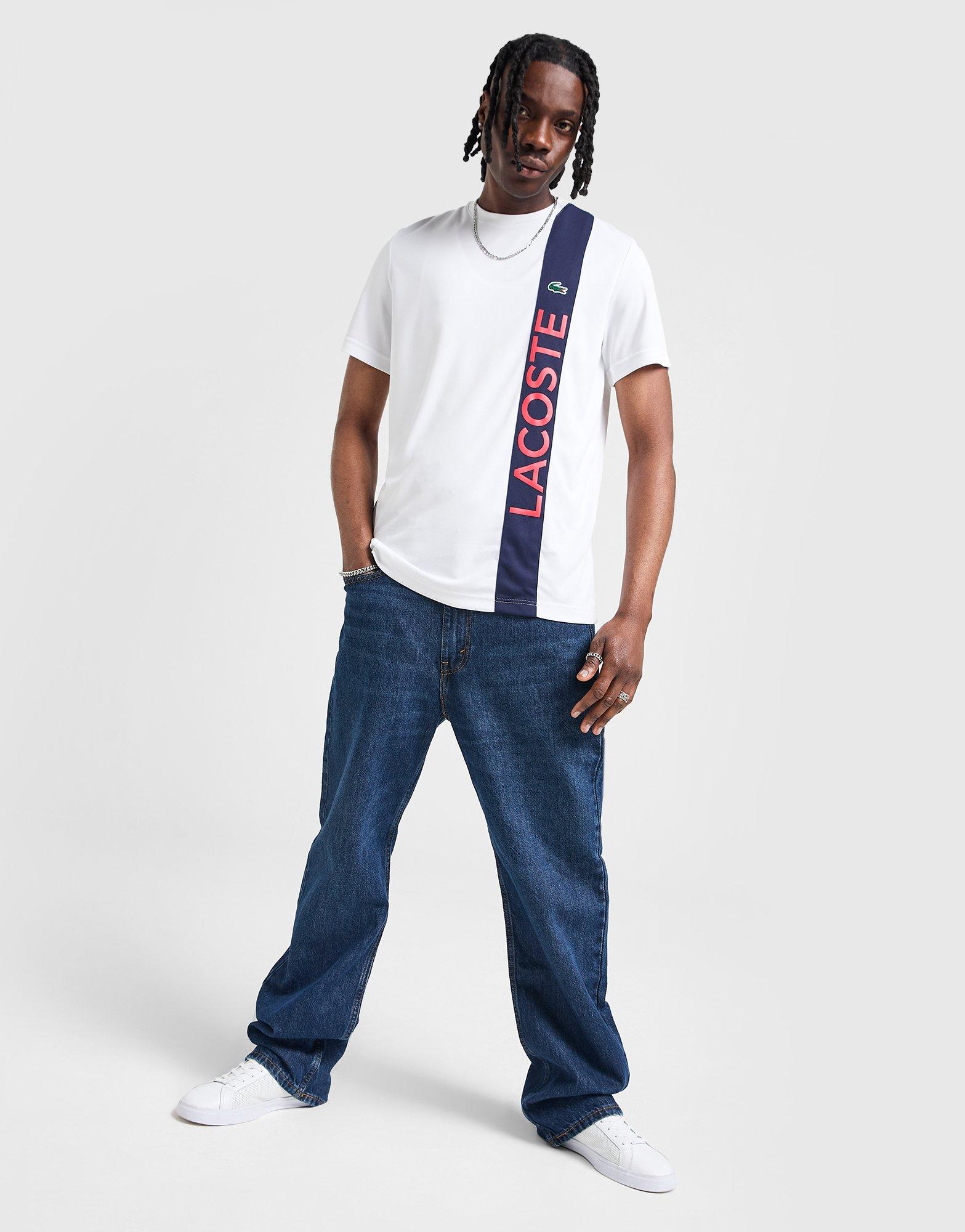 Lacoste Vertical Colour Block Wordmark T-Shirt