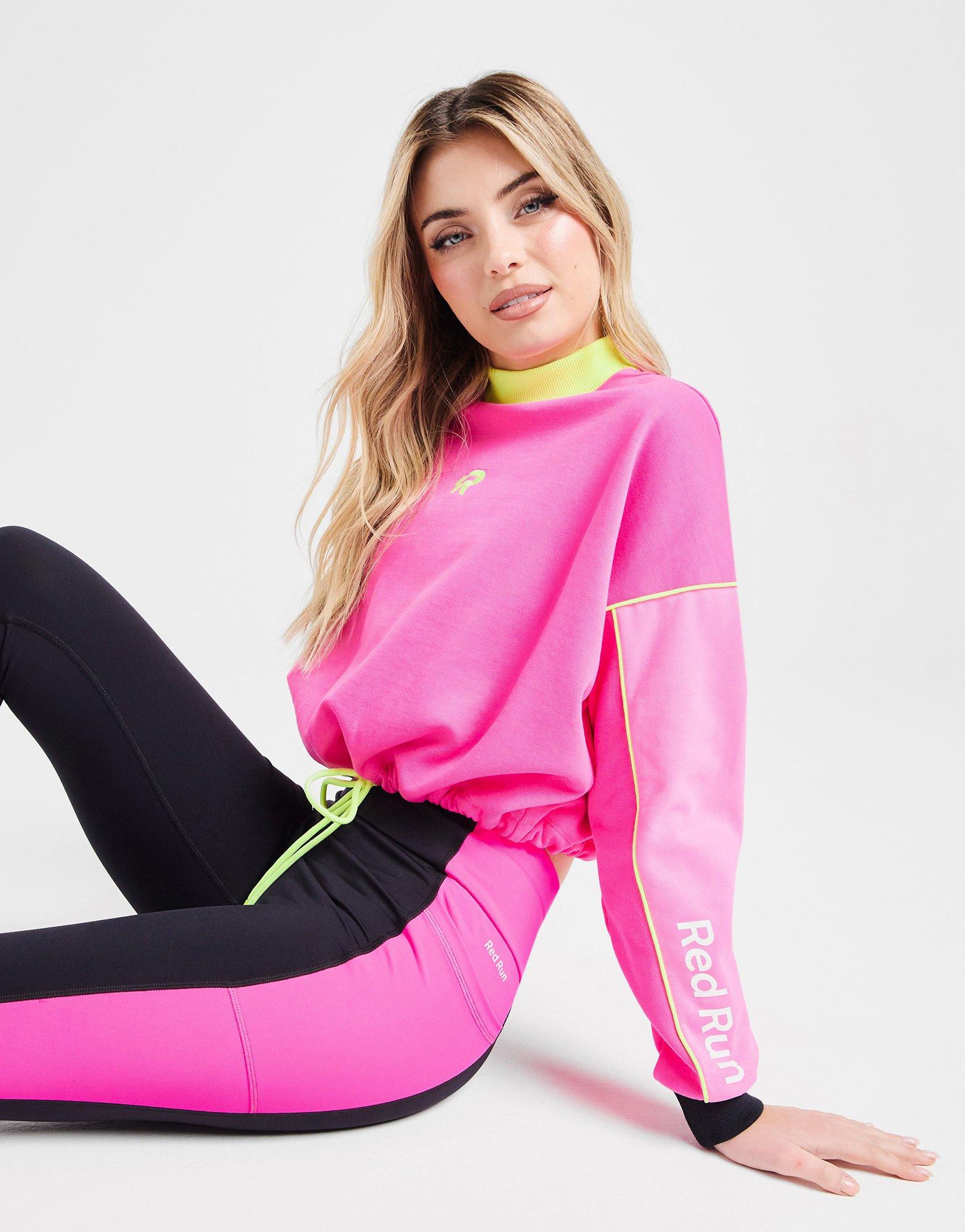 Red Run Activewear Twin Flame Crop Sweatshirt