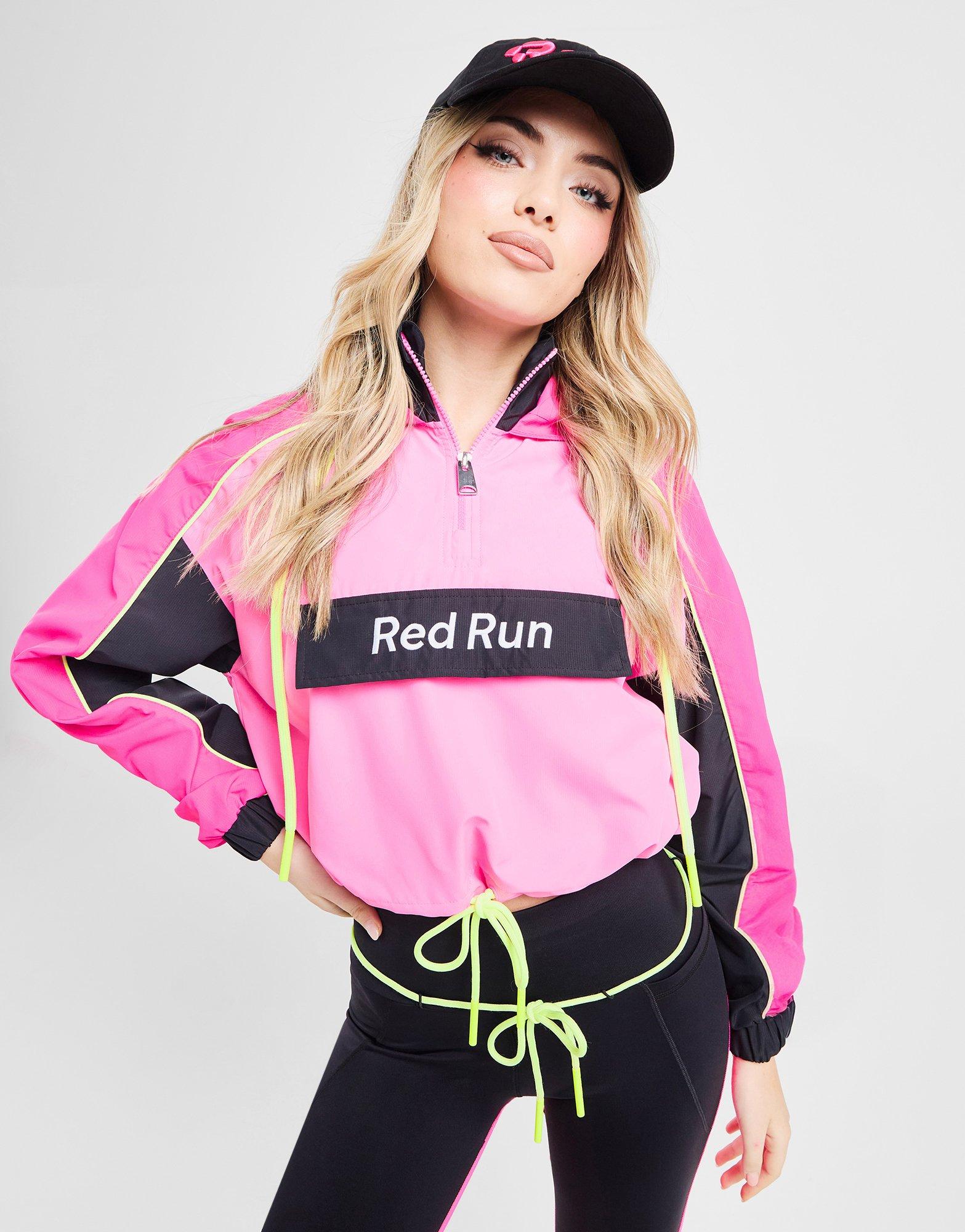 Red Run Activewear Twin Flame Cropped Windbreaker