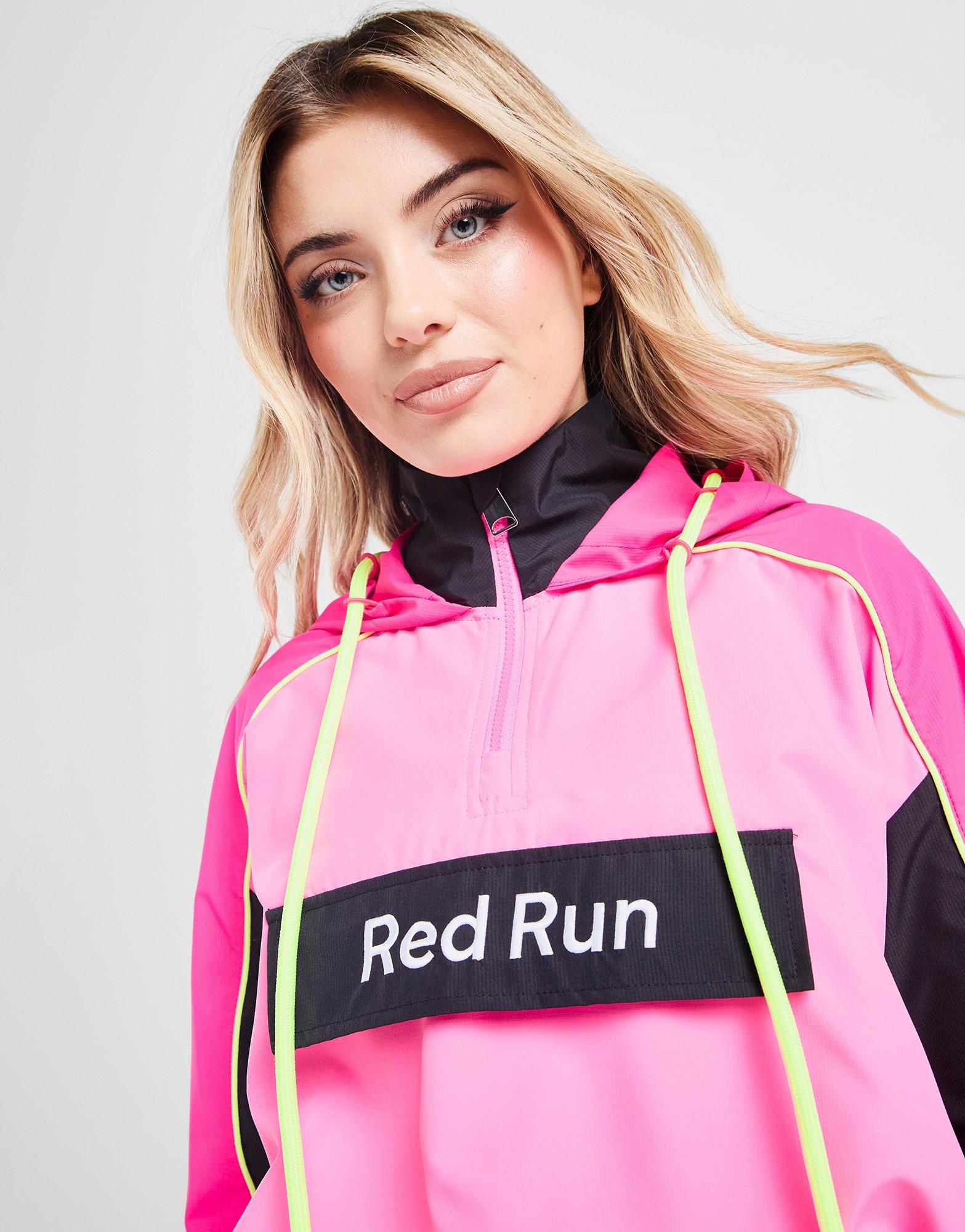 Red Run Activewear Twin Flame Cropped Windbreaker