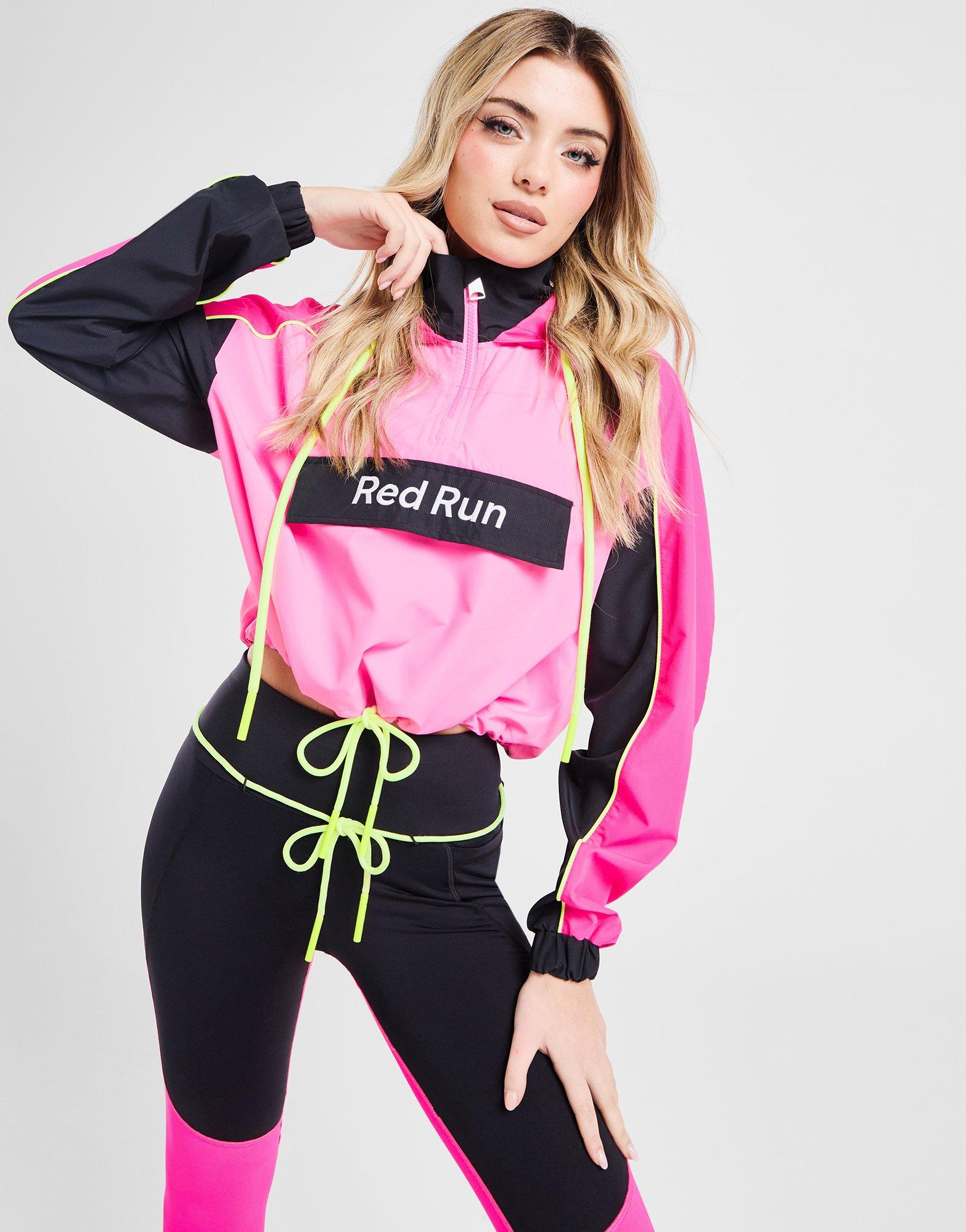 Red Run Activewear Twin Flame Cropped Windbreaker