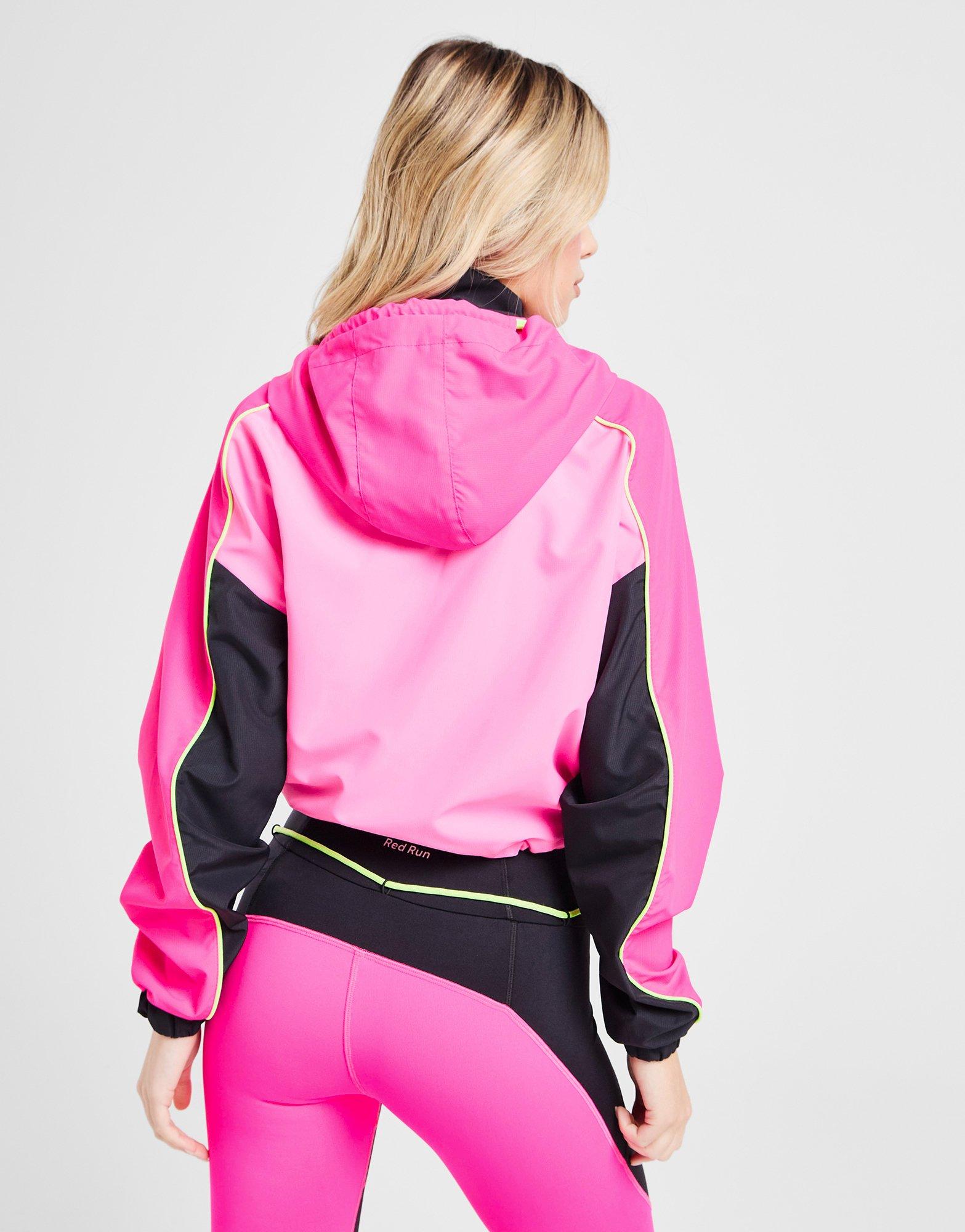 Red Run Activewear Twin Flame Cropped Windbreaker