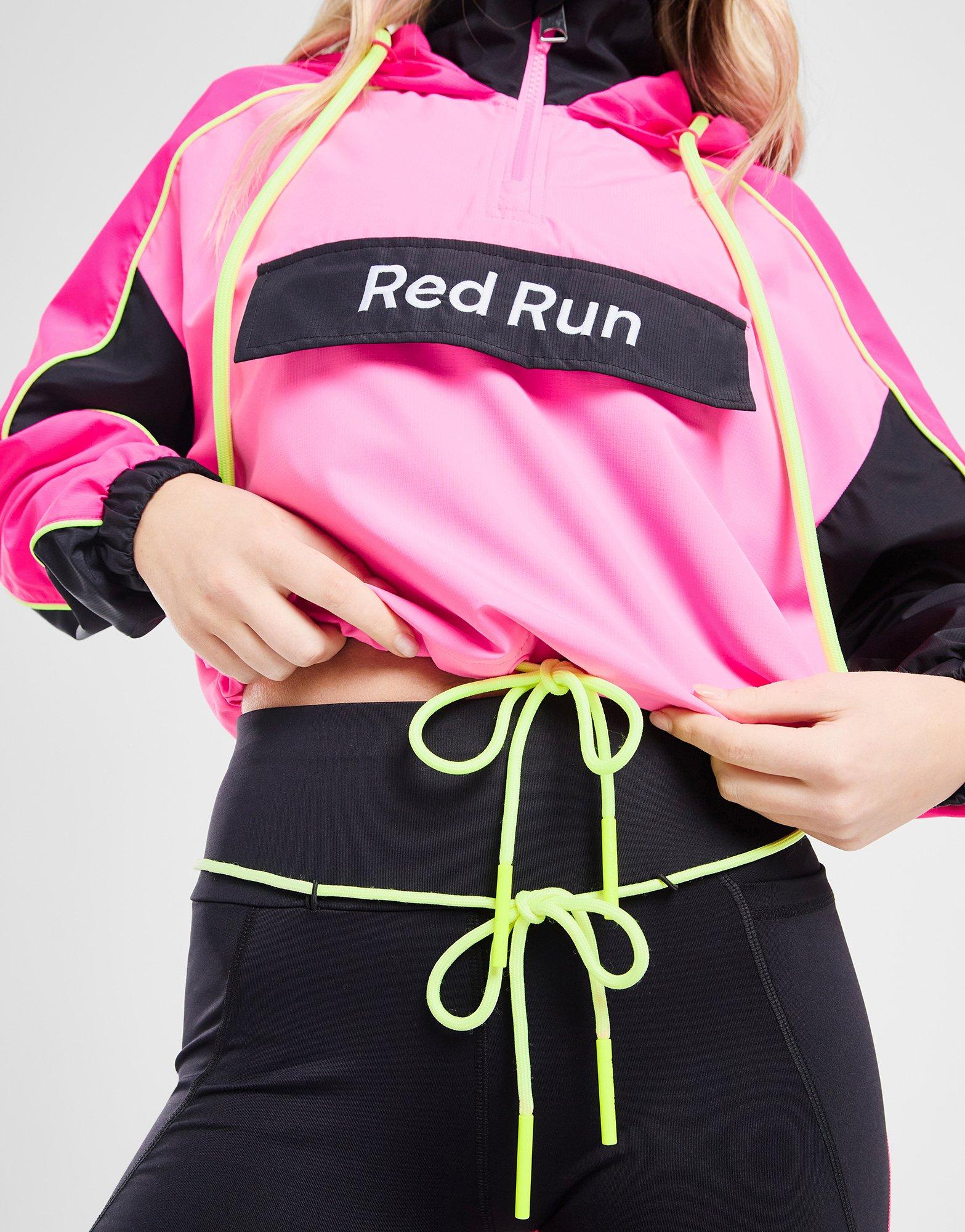 Red Run Activewear Twin Flame Cropped Windbreaker