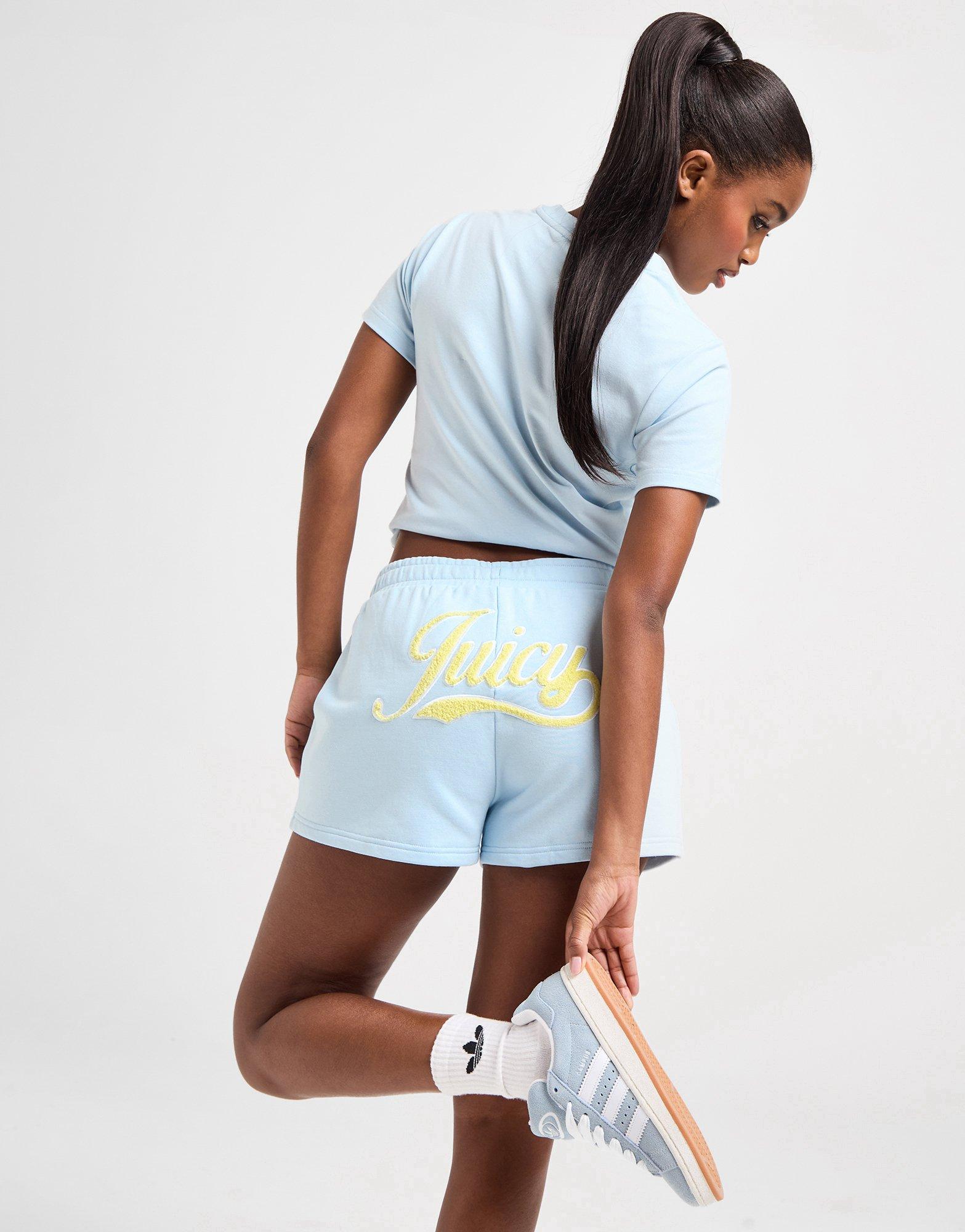 JUICY COUTURE Script Boucle Logo Shorts