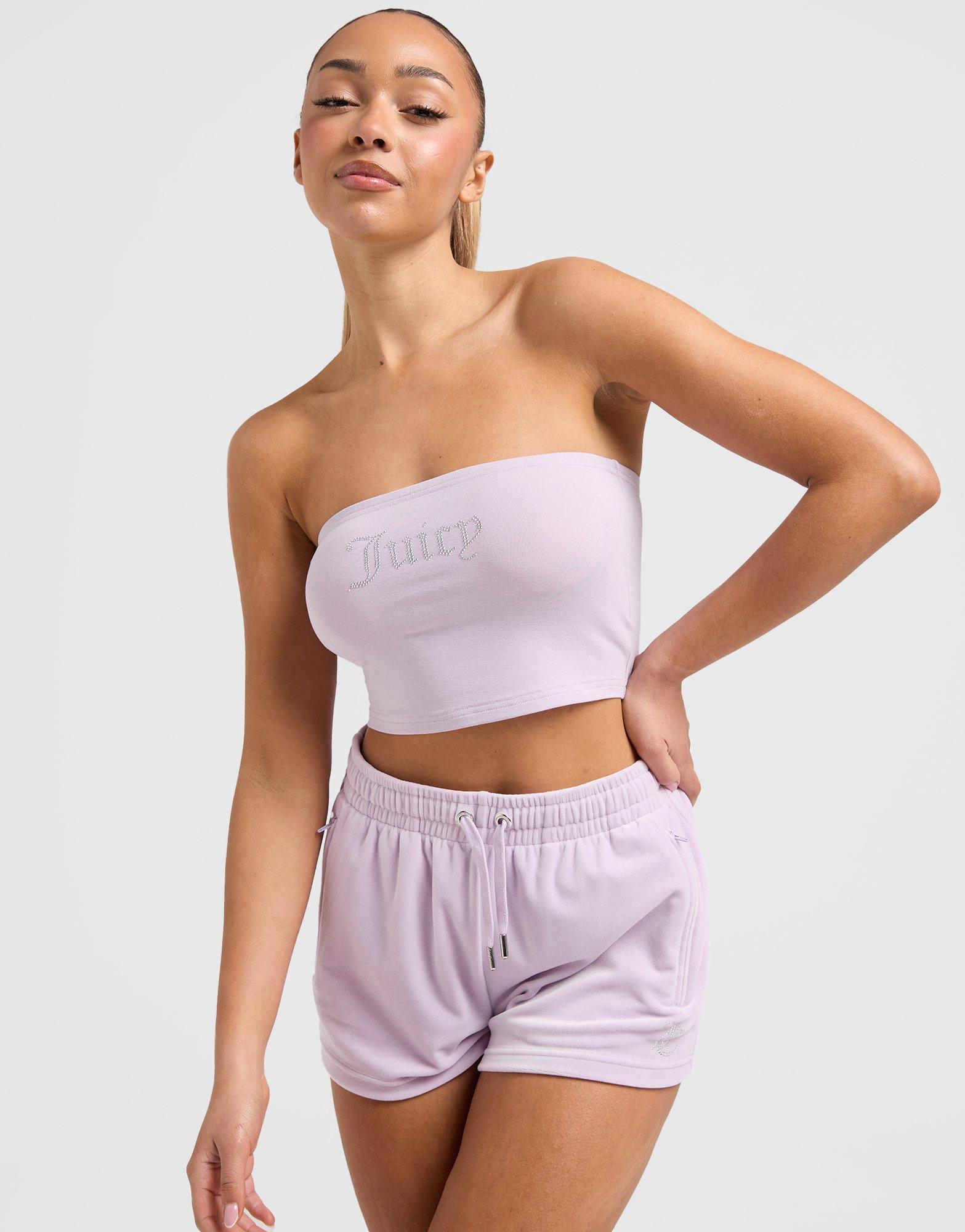 JUICY COUTURE Diamante Logo Bandeau Top