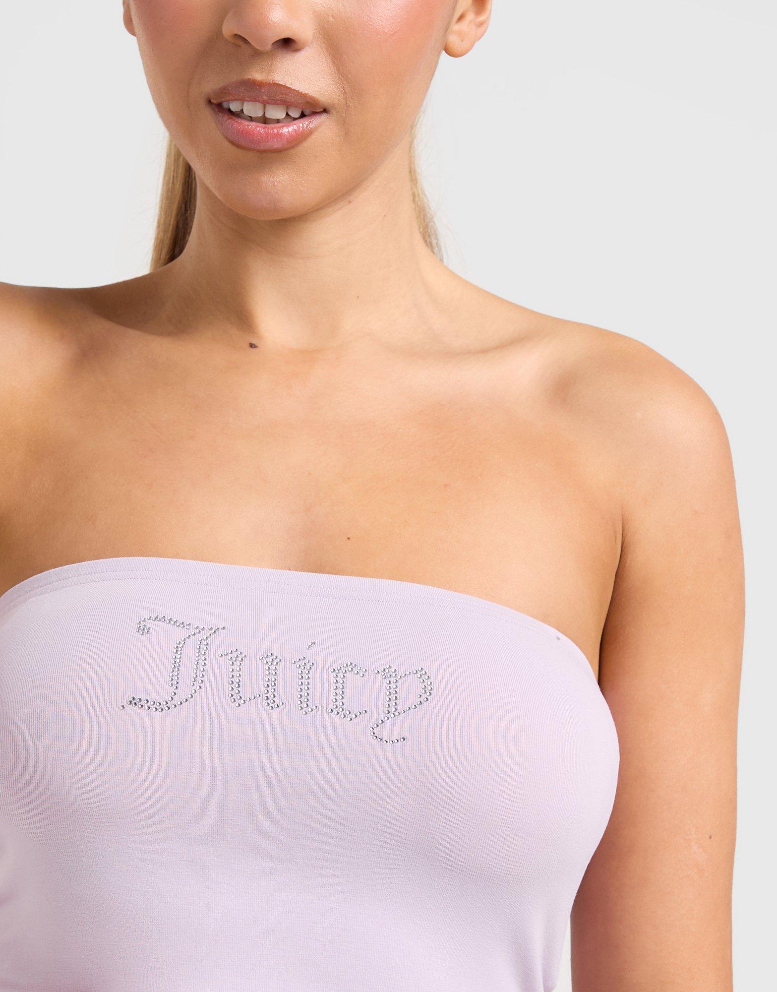 JUICY COUTURE Diamante Logo Bandeau Top