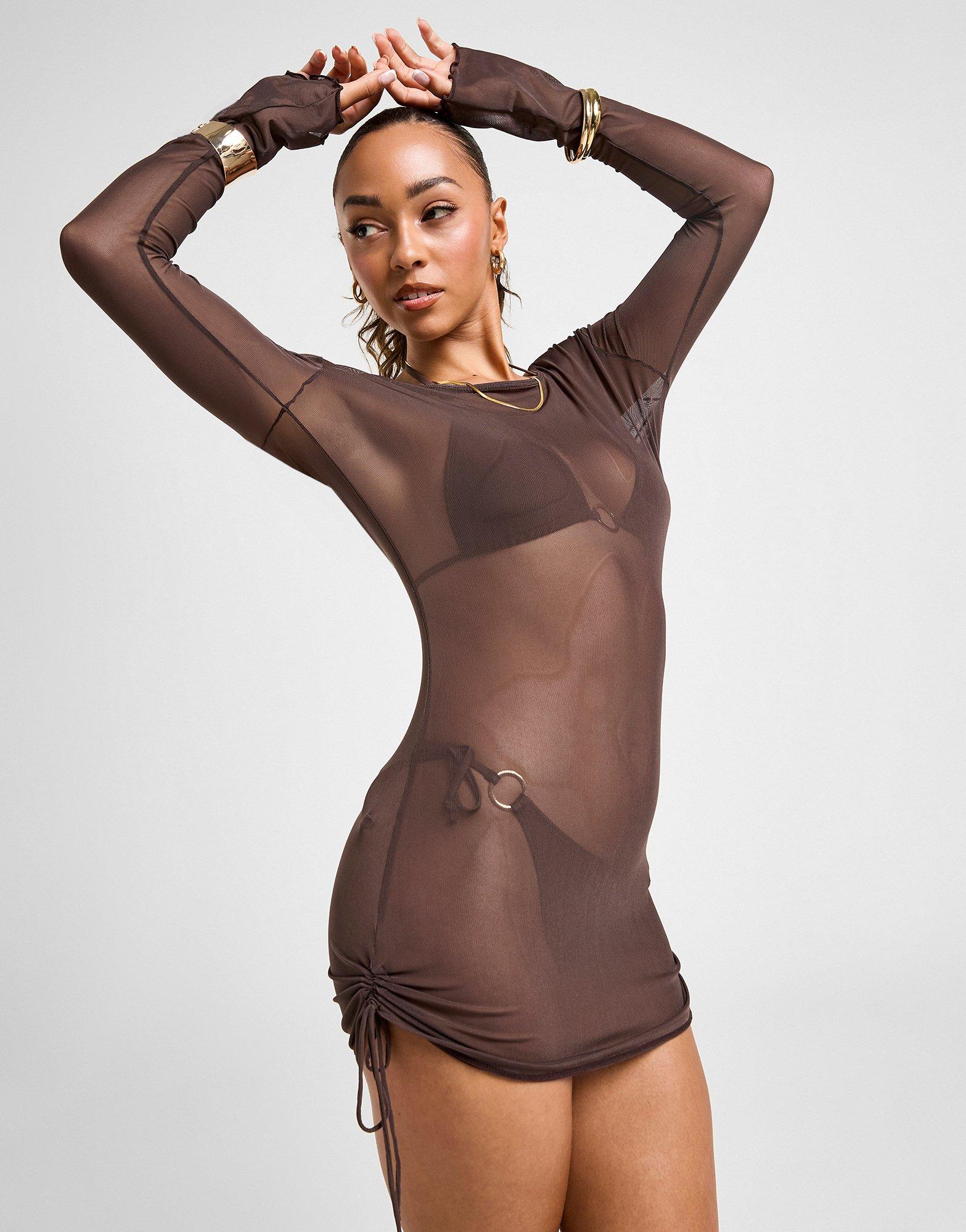 DAILYSZN Heat Mesh Beach Dress