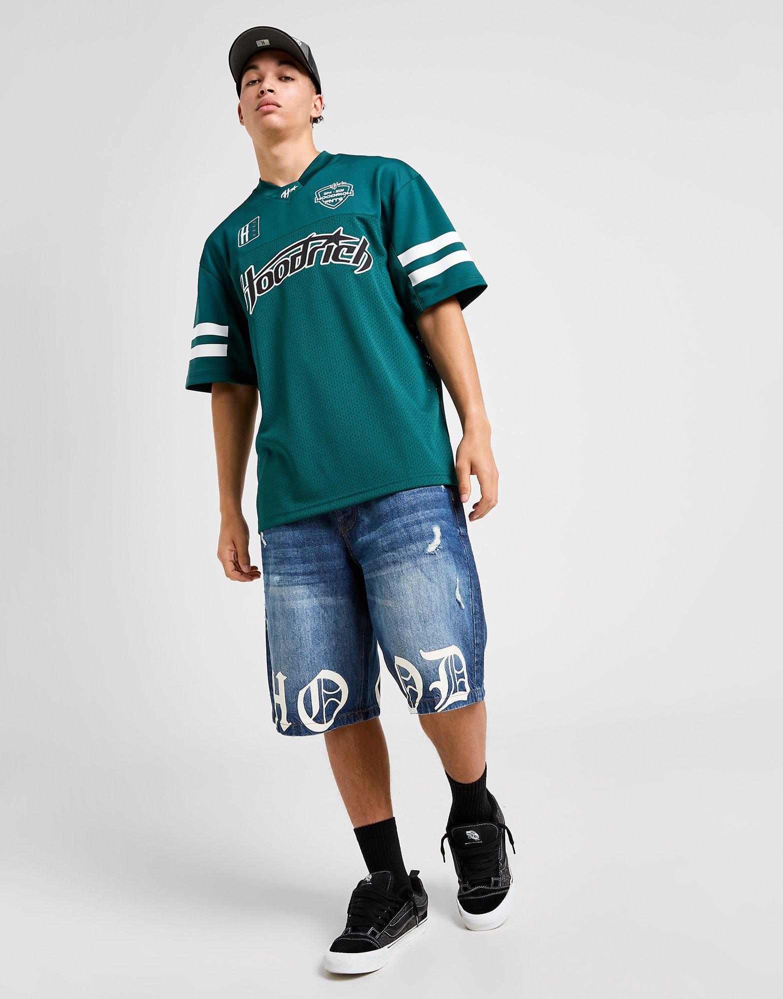 Hoodrich Hem Print Denim Shorts