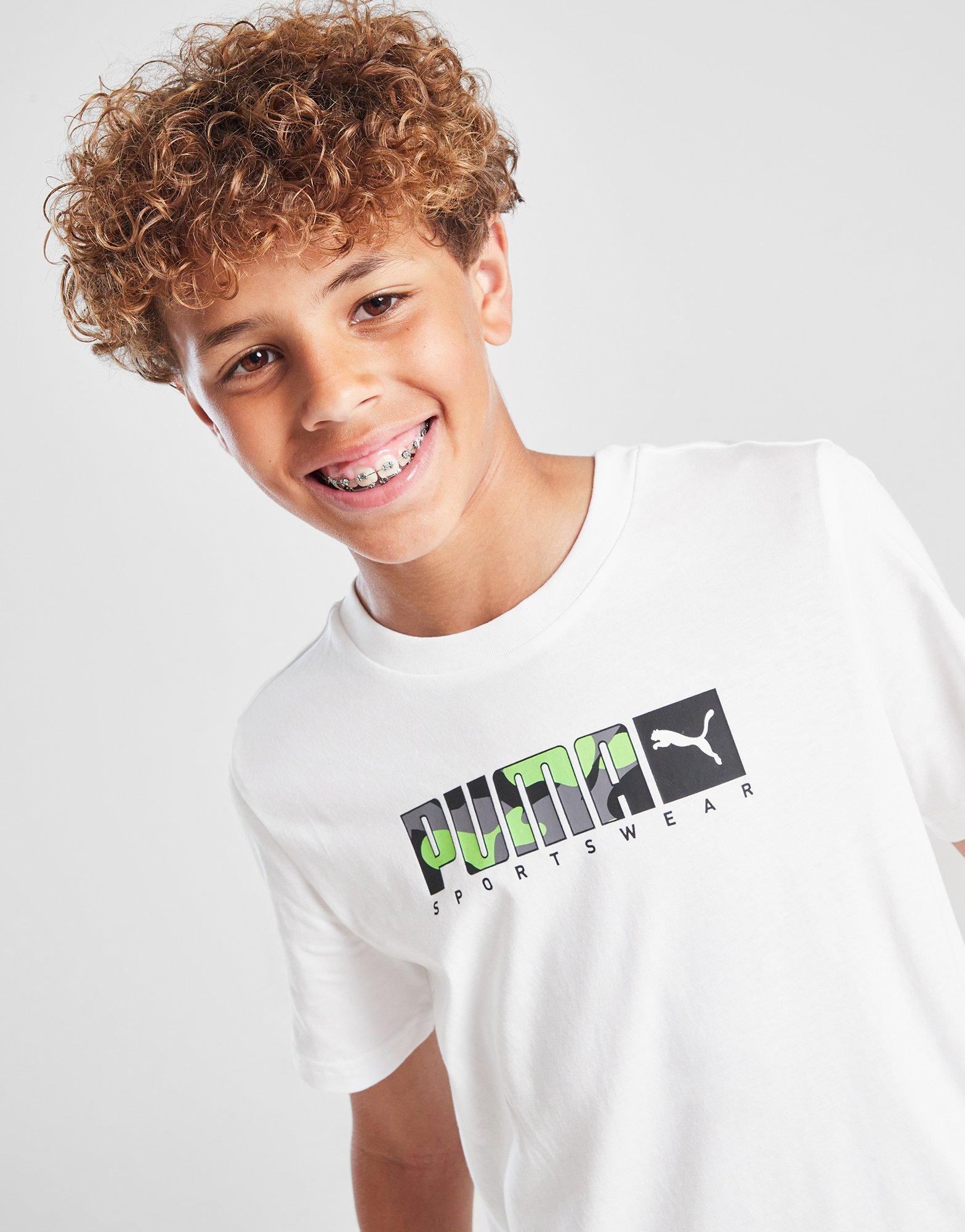 PUMA Core Camo Logo T-Shirt Junior