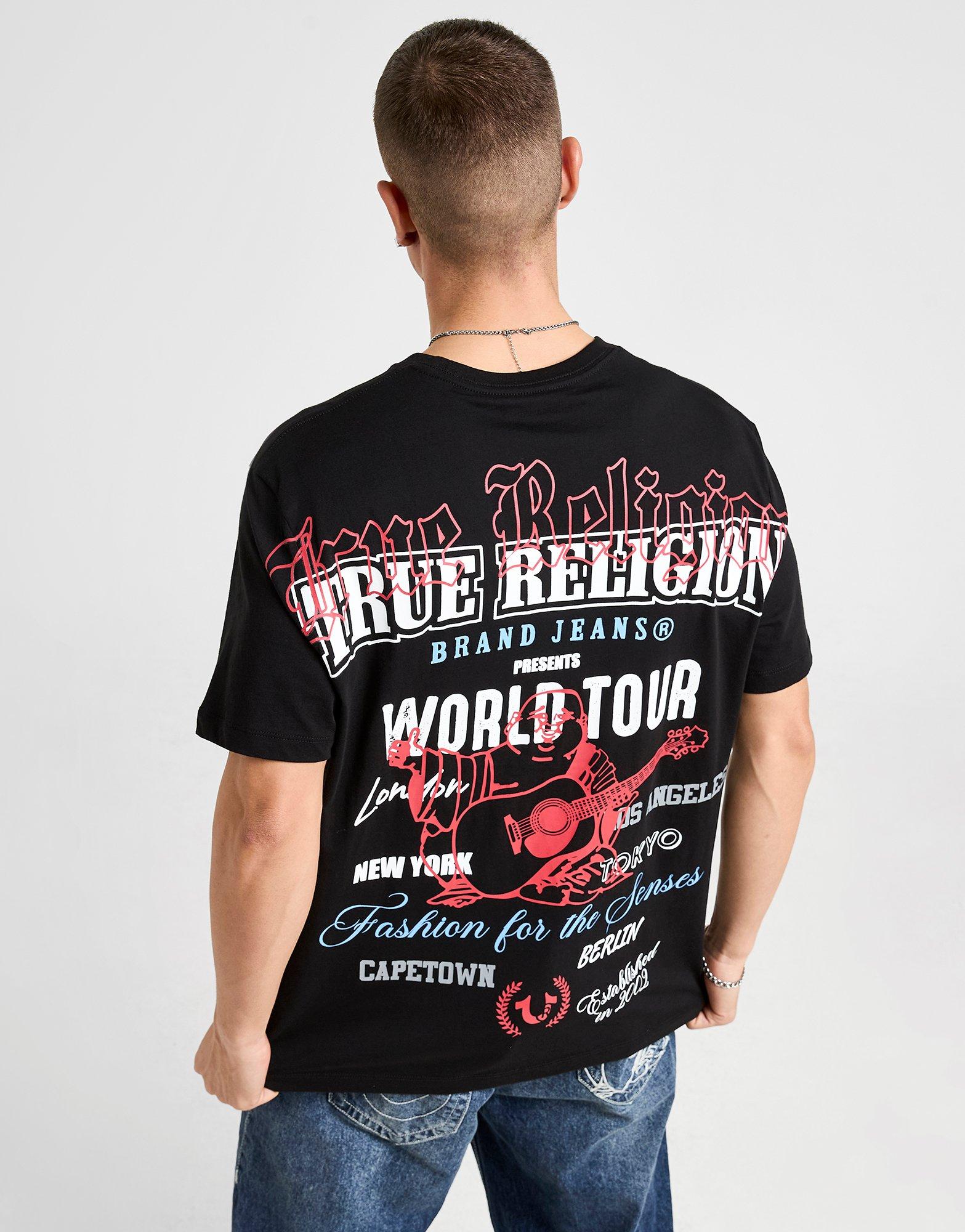 True Religion Multi Logo Back T-Shirt True Religion Multi Logo Back T-Shirt