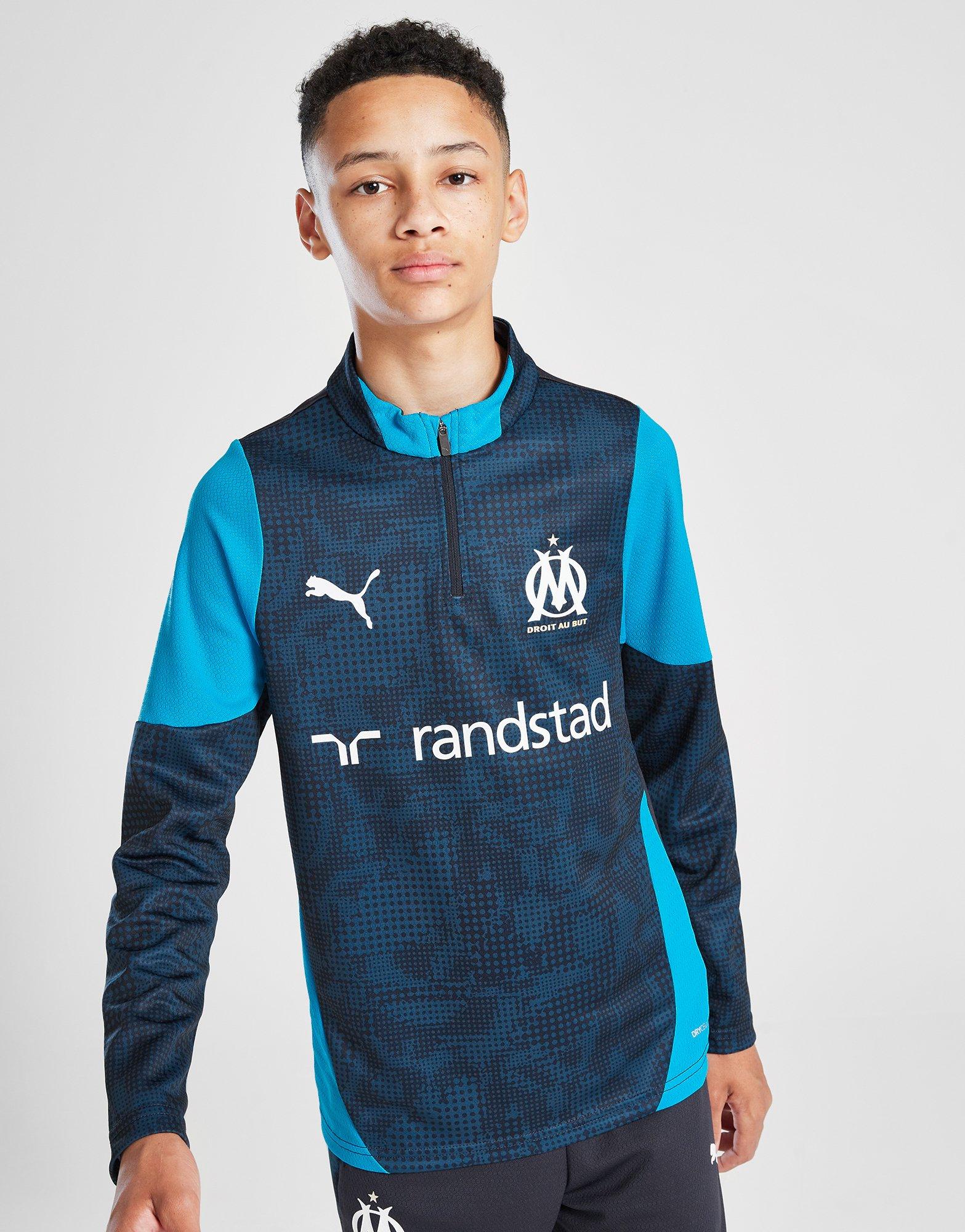 PUMA Olympique Marseille 1/4 Zip Trainingsoberteil Kinder PUMA Olympique Marseille 1/4 Zip Trainingsoberteil Kinder