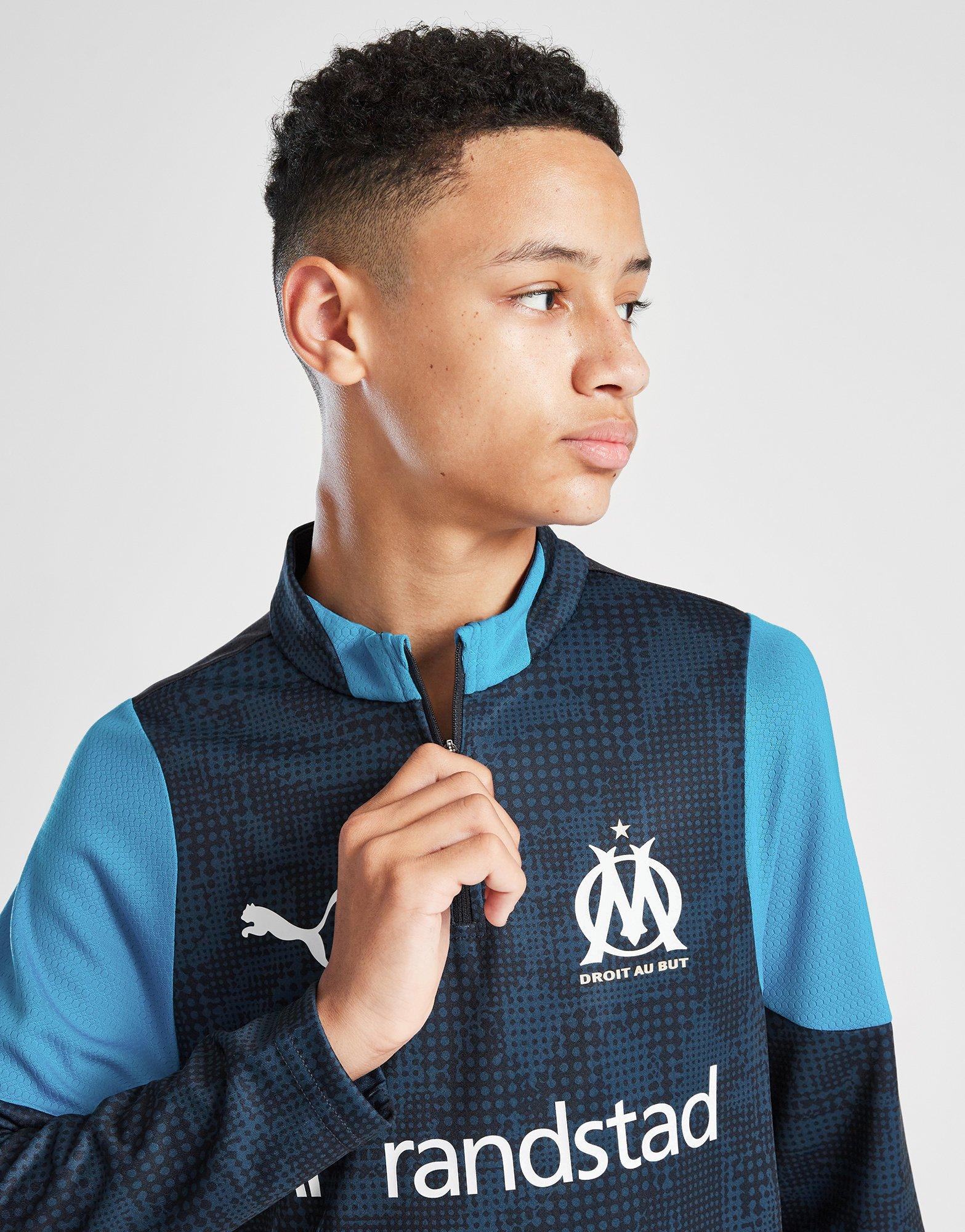 PUMA Olympique Marseille 1/4 Zip Trainingsoberteil Kinder PUMA Olympique Marseille 1/4 Zip Trainingsoberteil Kinder