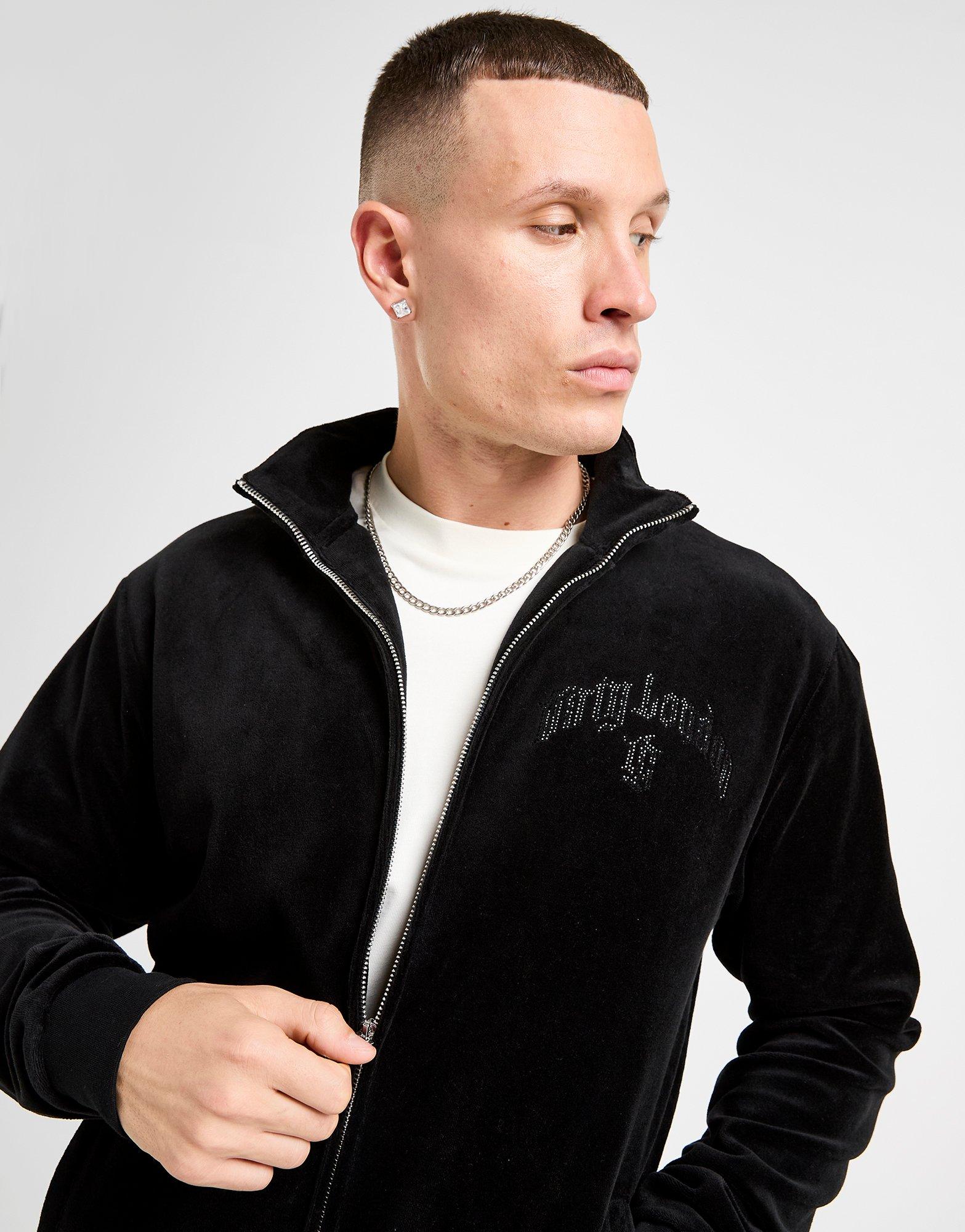 Dirty London Reed Velour Full Zip Trainingsoberteil