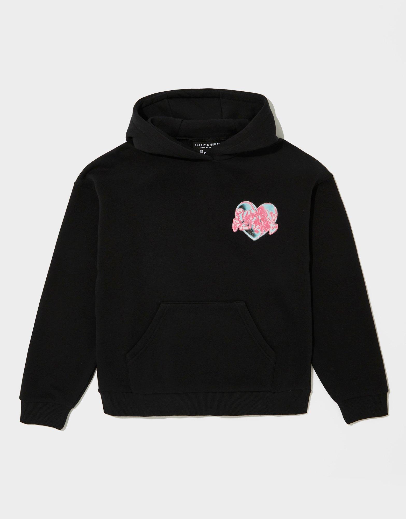 Supply & Demand Girls\' Heart Overhead Hoodie Junior