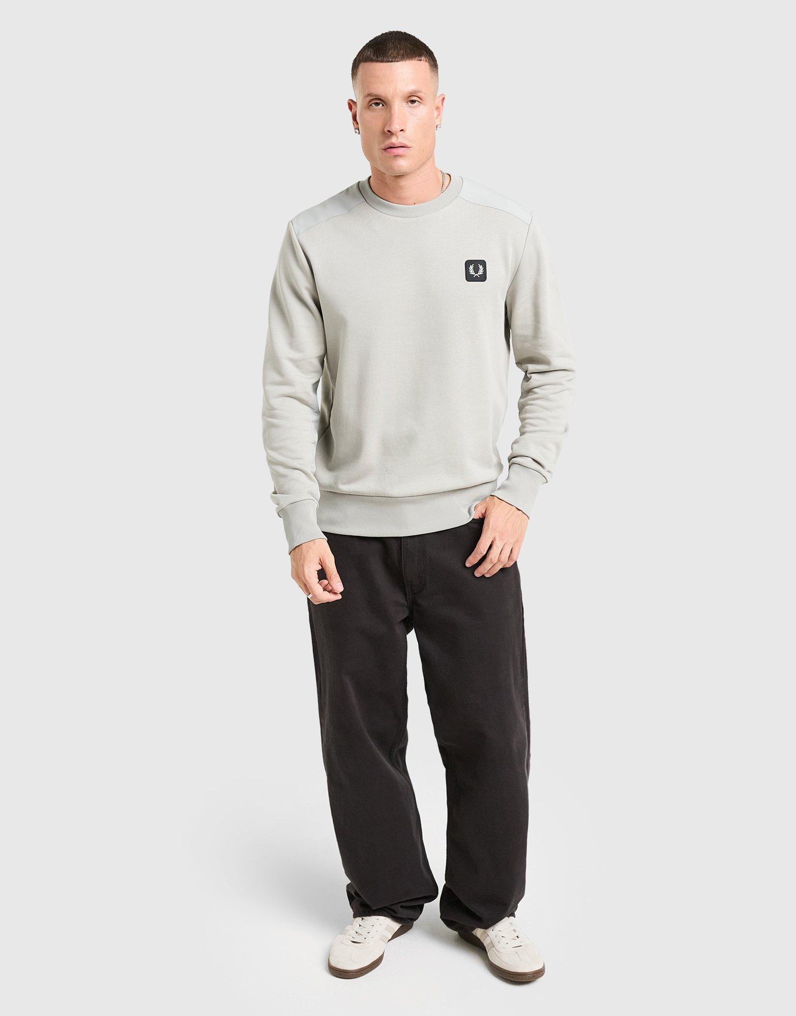 Fred Perry Badge Panel Crew Sweatshirt