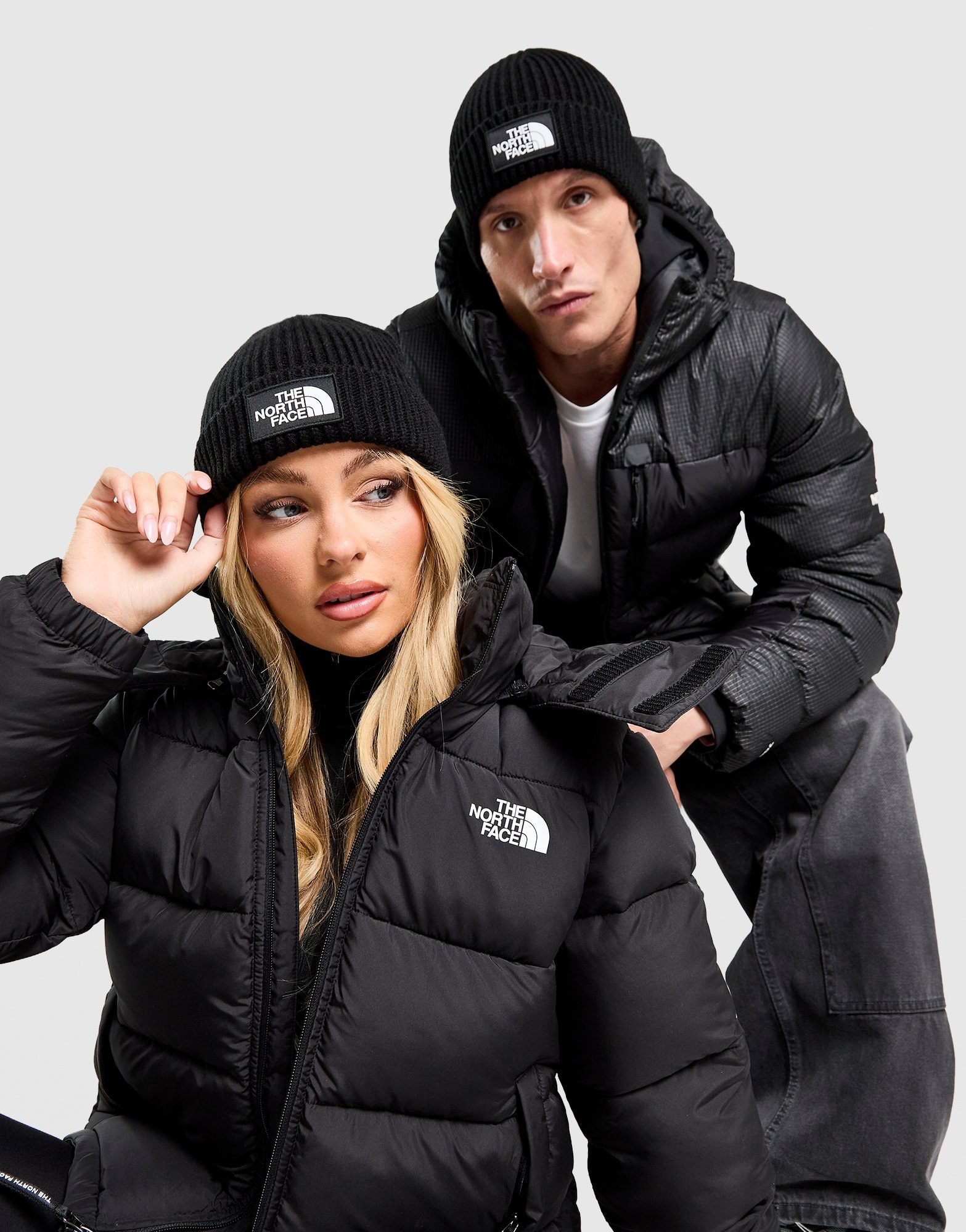 The North Face Logo Box Cuffed Beanie Mütze