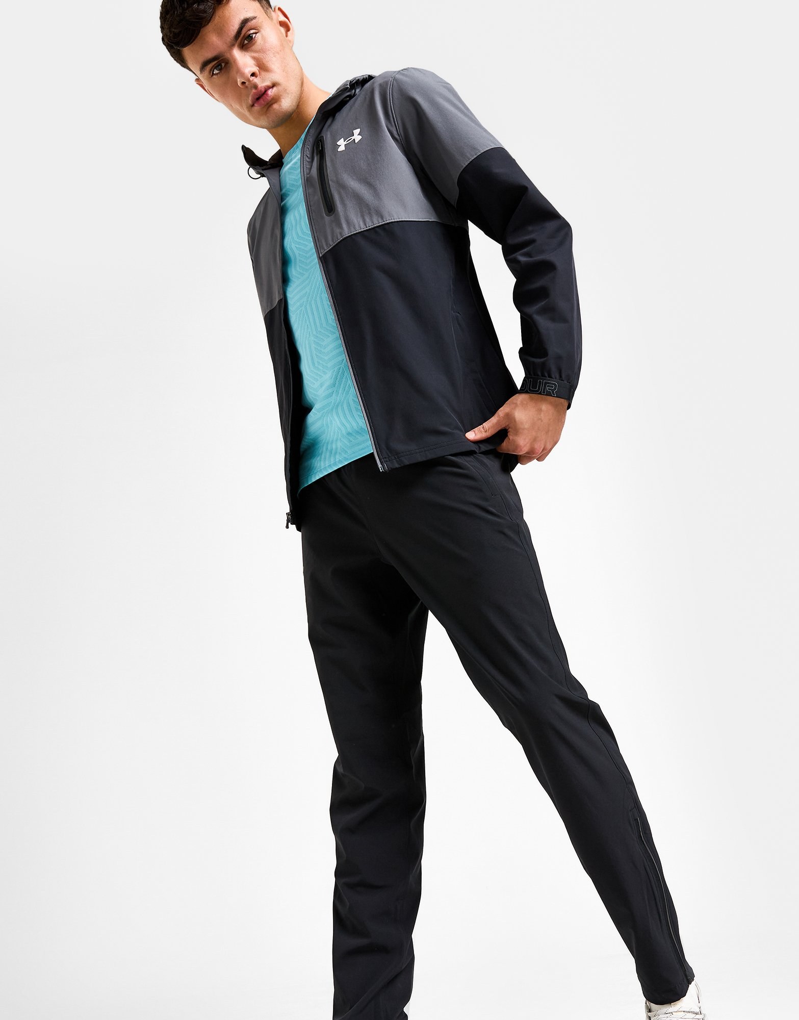 Under Armour Vanish Colour Block Hoodie mit durchgehendem Reißverschluss