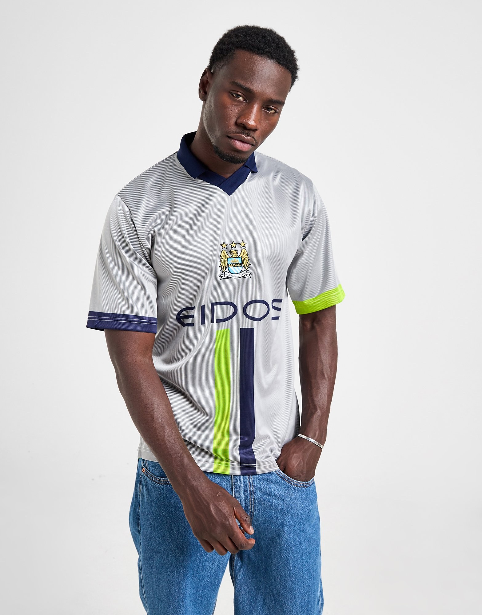 Score Draw Manchester City FC '00 Retro Auswärts Shirt