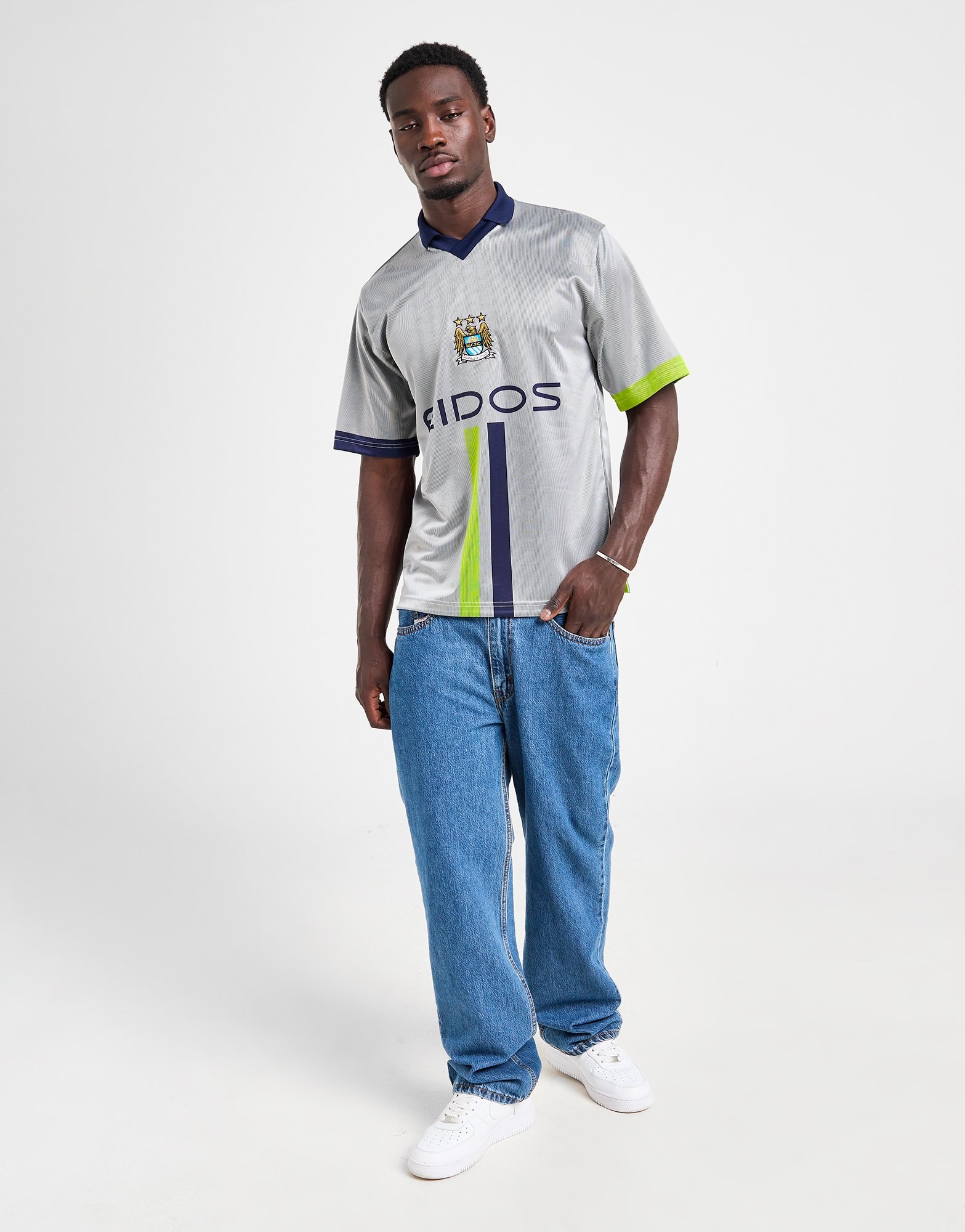 Score Draw Manchester City FC '00 Retro Auswärts Shirt