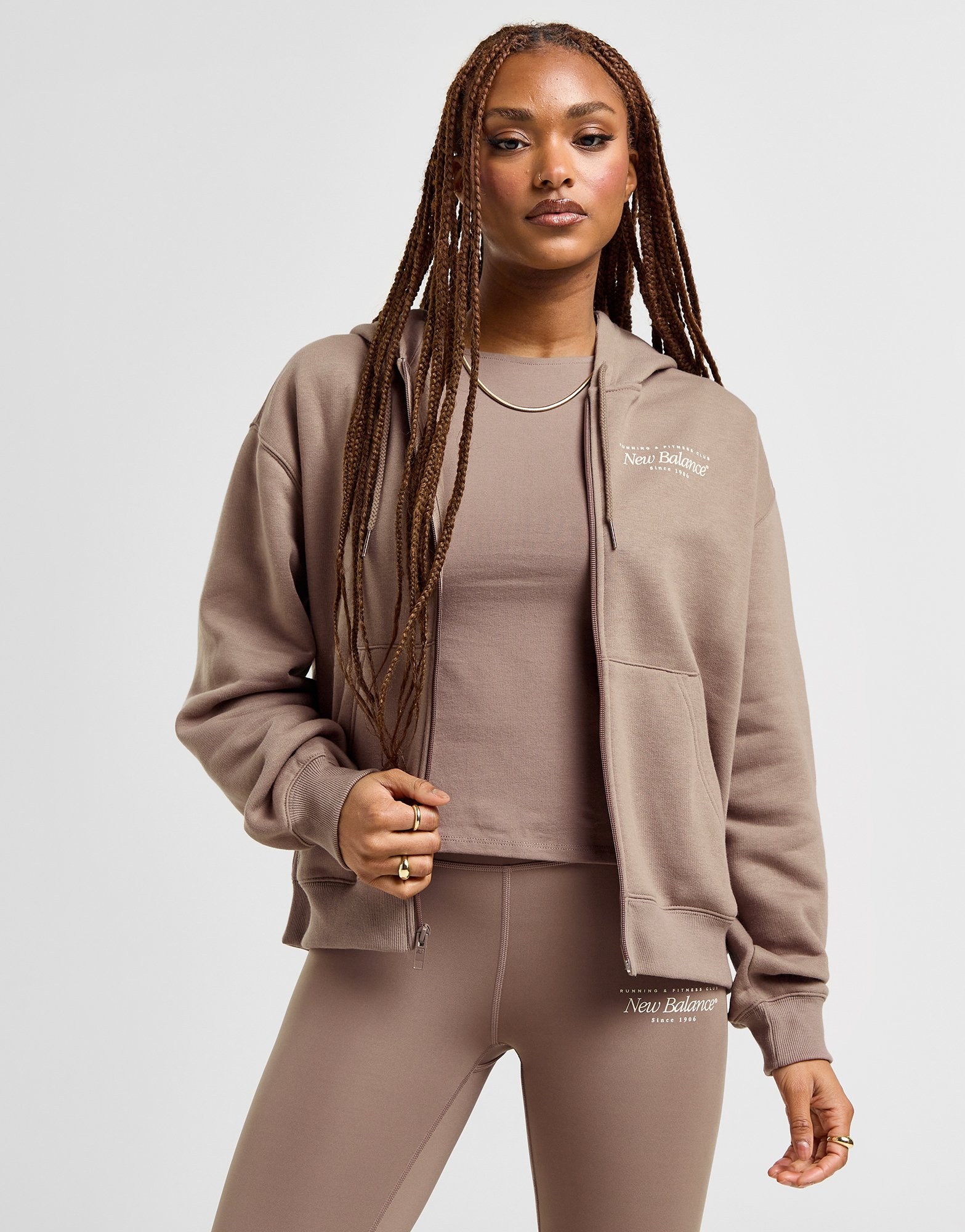 New Balance Double Script Full Zip Hoodie