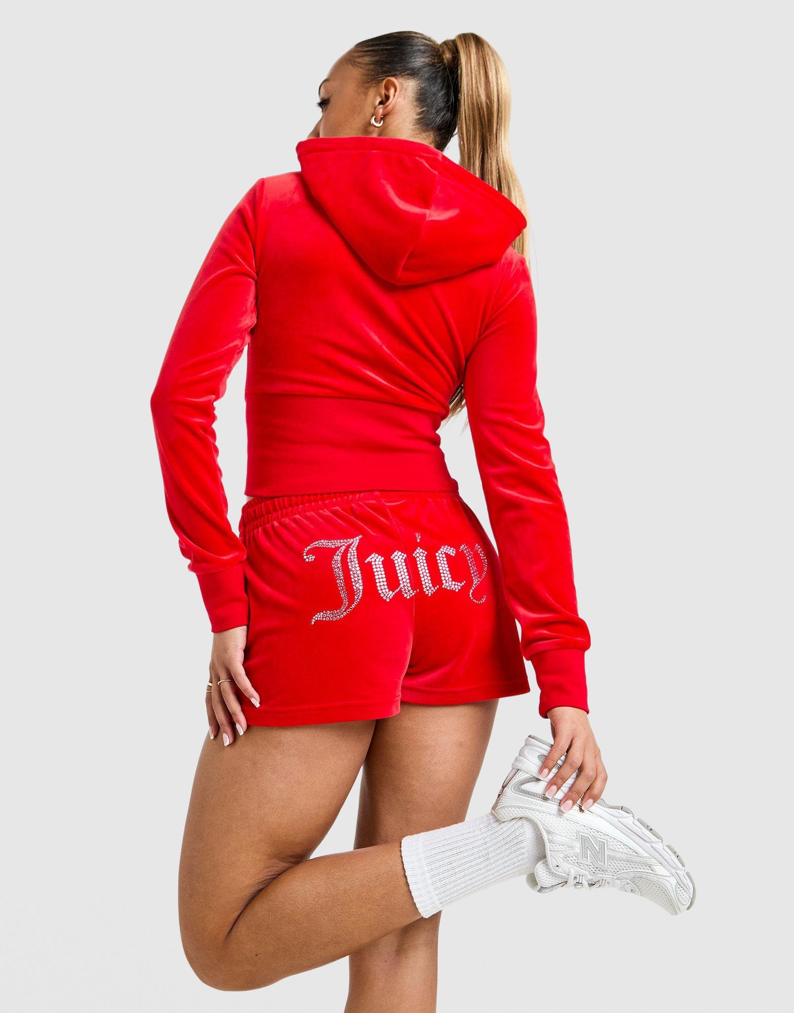 JUICY COUTURE Diamante Heart Logo Shorts Damen