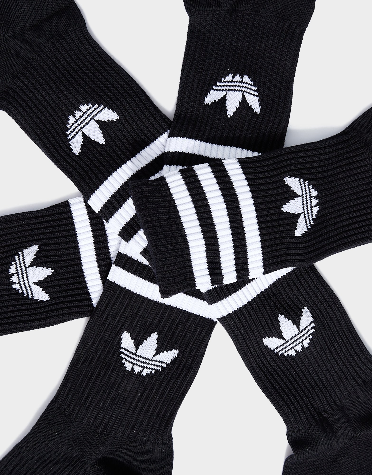 adidas 3-streifen Crew Socken, 6 Paar