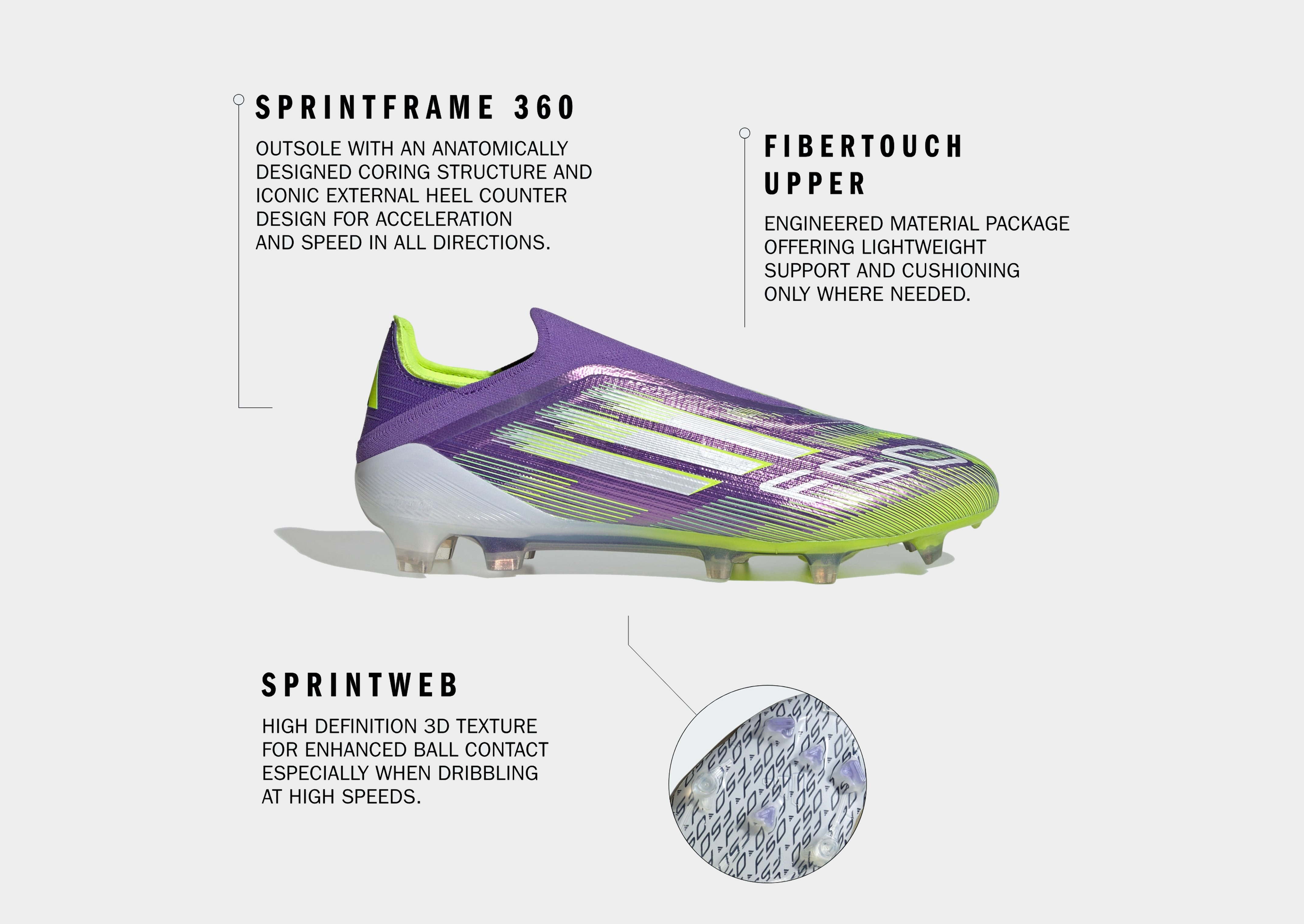 adidas F50 Elite Laceless FG Fußballschuh